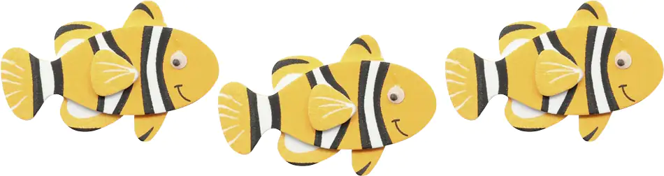 Glorex Moosgummi Sticker Fische selbstklebend 12 Stück