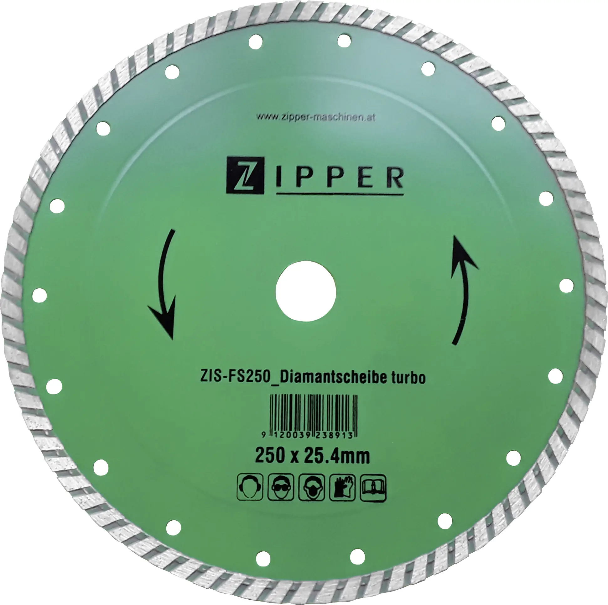 Zipper Diamanttrennscheibe FS250DST 250 x 25 mm