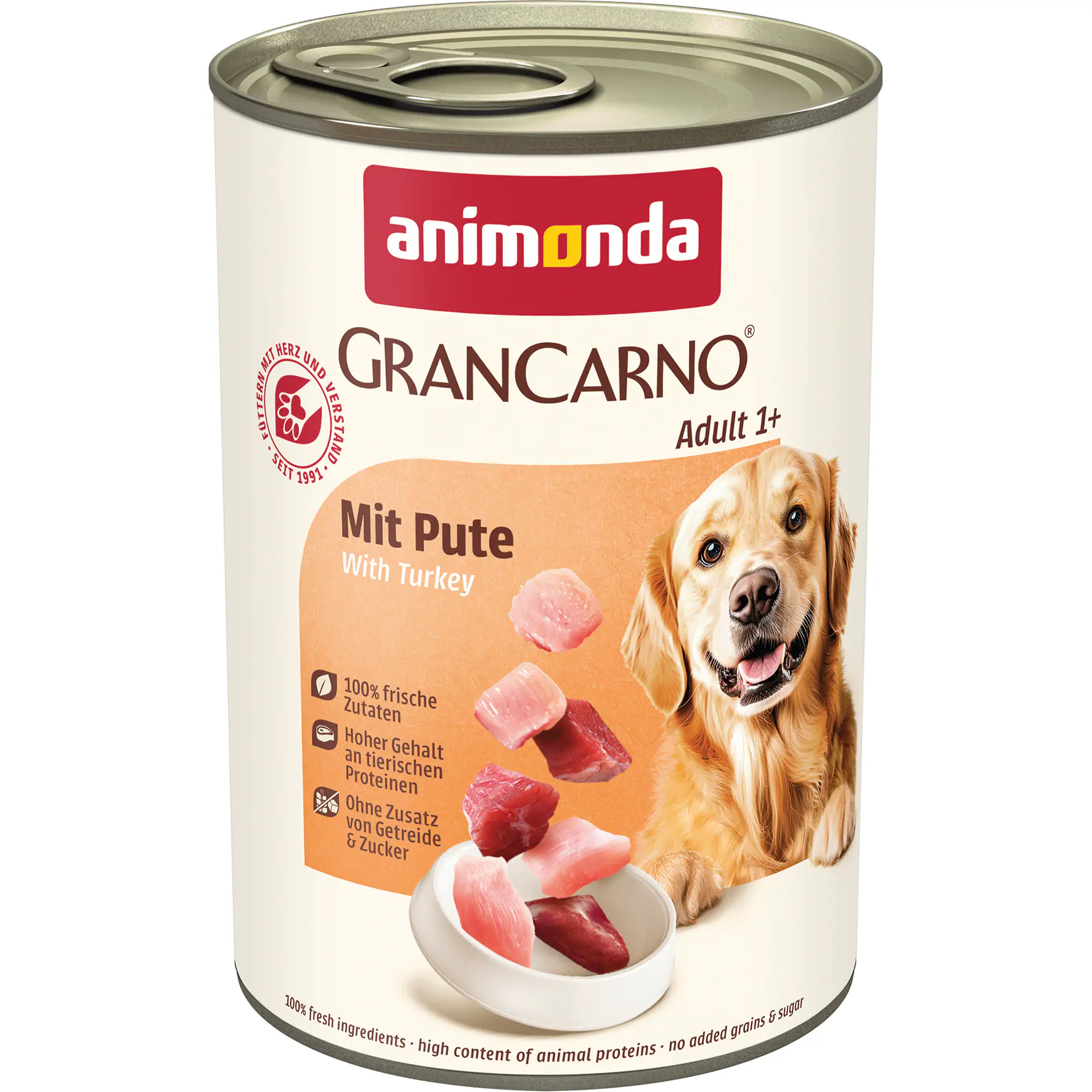 Animonda GranCarno Hundenassfutter Adult getreidefrei 400 g Pute