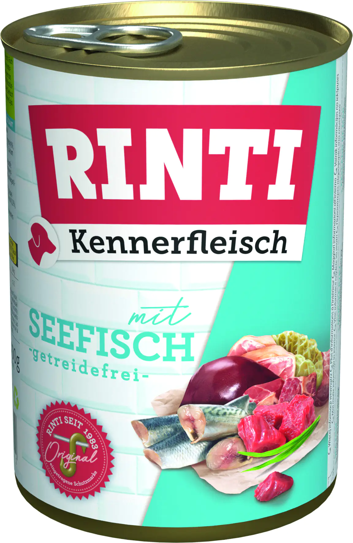 Rinti Kennerfleisch Hundenassfutter Adult 400 g Seefisch bei Kartonabnahme Rinti Kennerfleisch Hundenassfutter Adult 400 g Seefisch bei Kartonabnahme