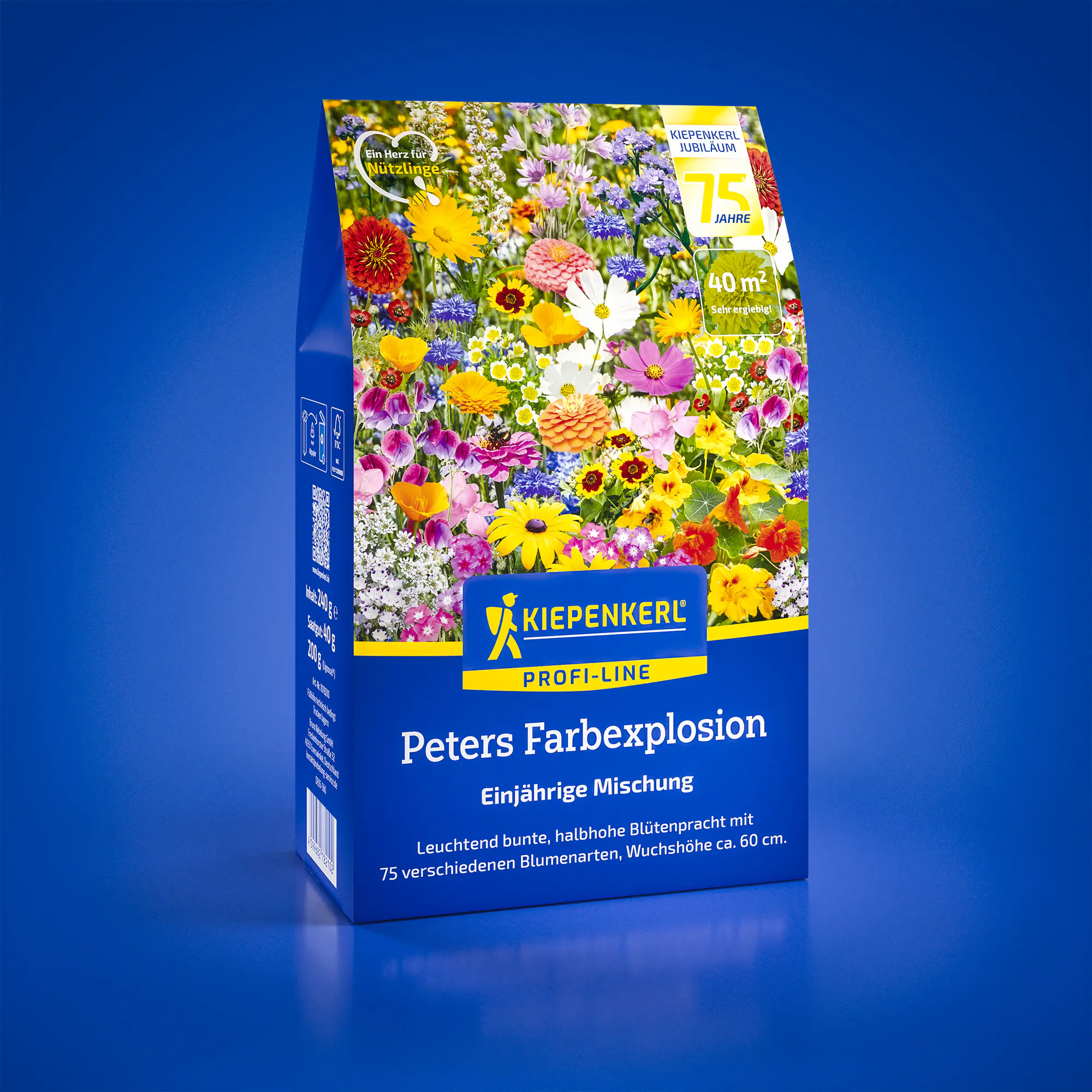 Kiepenkerl Profi-Line Blumensamen Blumenmischung Peters Farbexplosion 40 g für ca. 2 - 3 m²