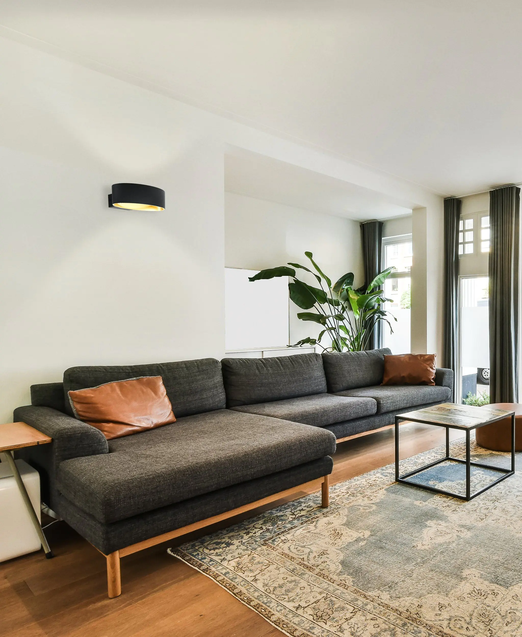 Eglo Wandleuchte Maccacari schwarz-gold 27 x 7,5 cm warmweiß Eglo Wandleuchte Maccacari schwarz-gold 27 x 7,5 cm warmweiß