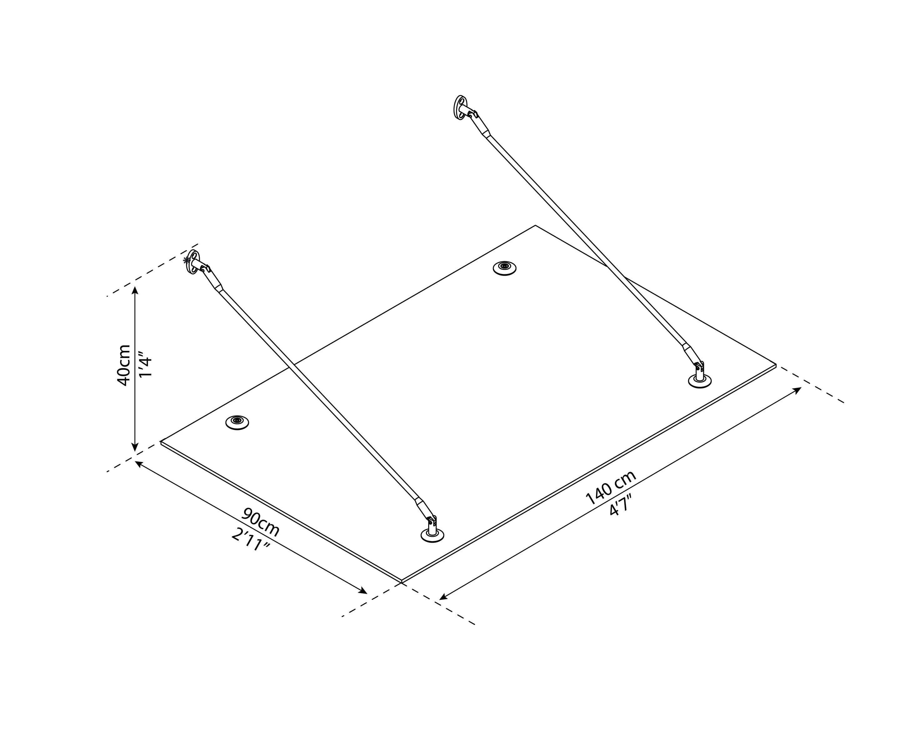 Canopia Vordach Taurus 1400 Silber Stahl 140 x 90 cm