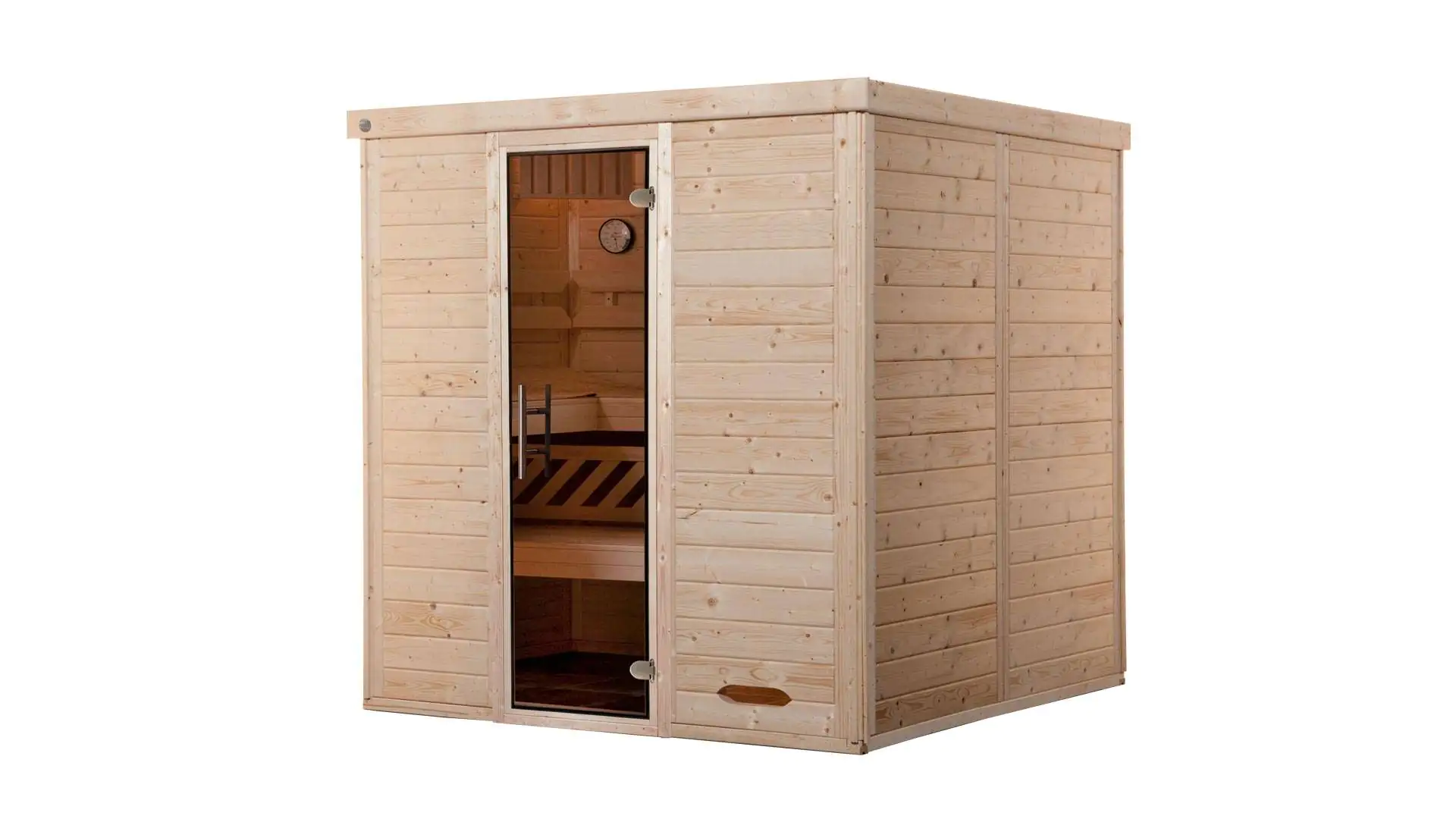 Weka Premium Massivholz-Elementsauna Kemi Eck Gr. 3 Sparset 7,5 kW BioS