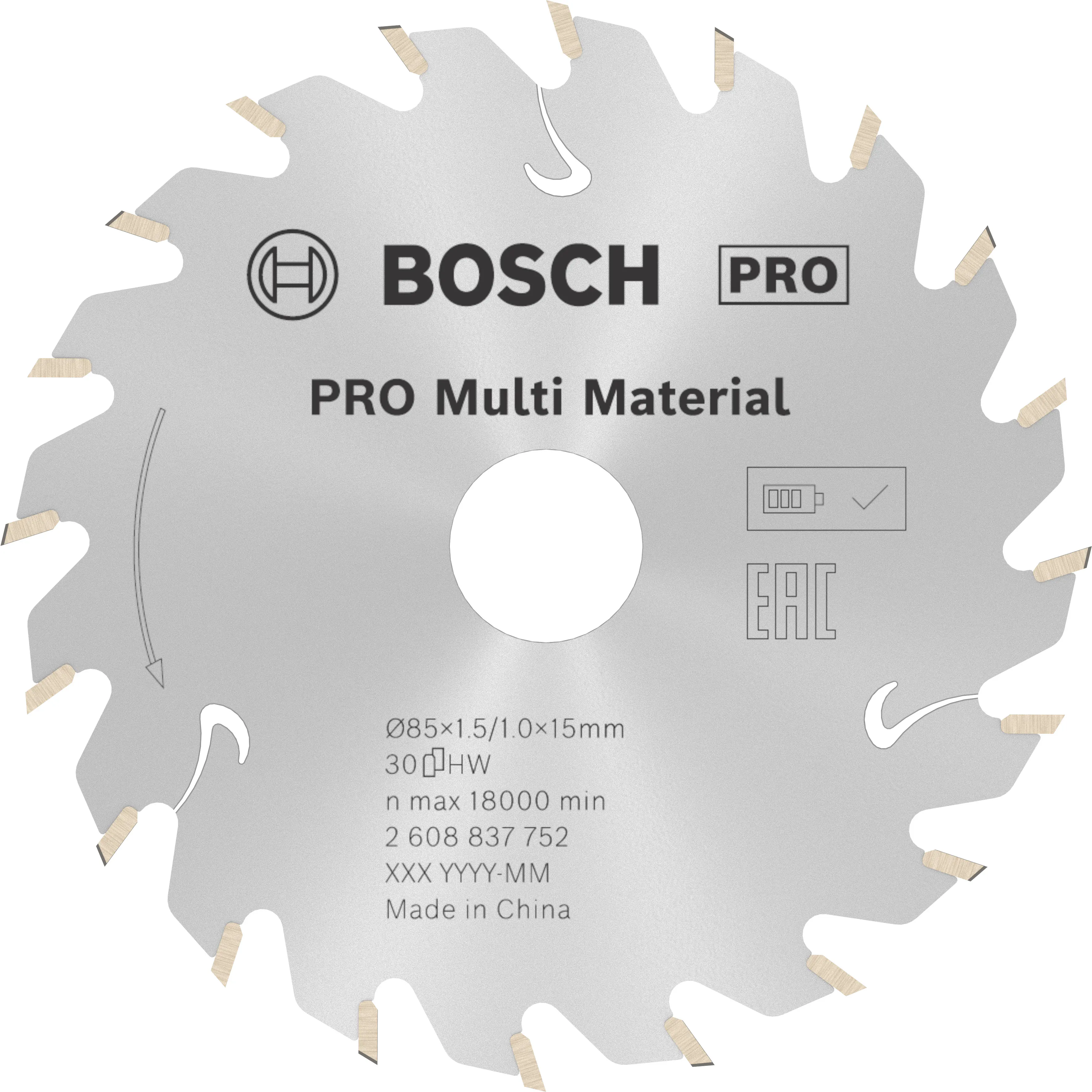 Bosch PRO Multi Material cordless Kreissägeblatt 85 x 1,5 x 15 mm