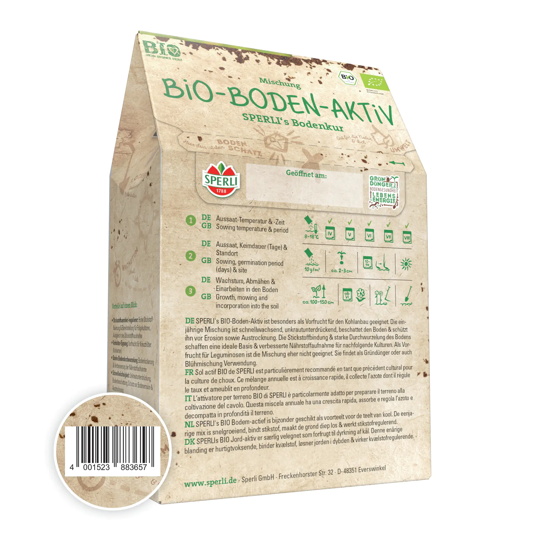 Sperli's Bodenkur Bio Boden Aktiv 250 g Sperli's Bodenkur Bio Boden Aktiv 250 g