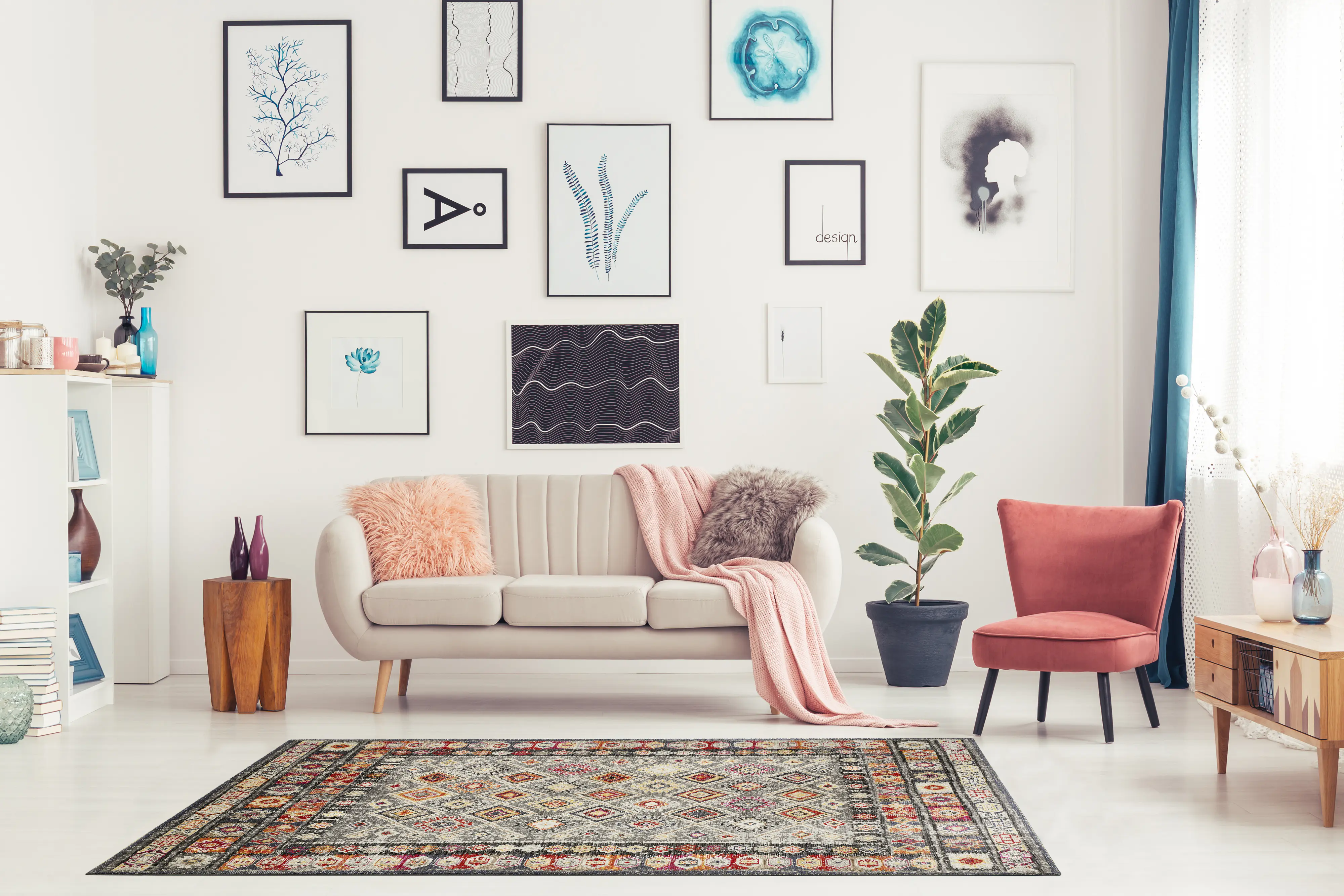 Andiamo In- und Outdoorteppich Bonnie multicolor hell, 160 x 230 cm