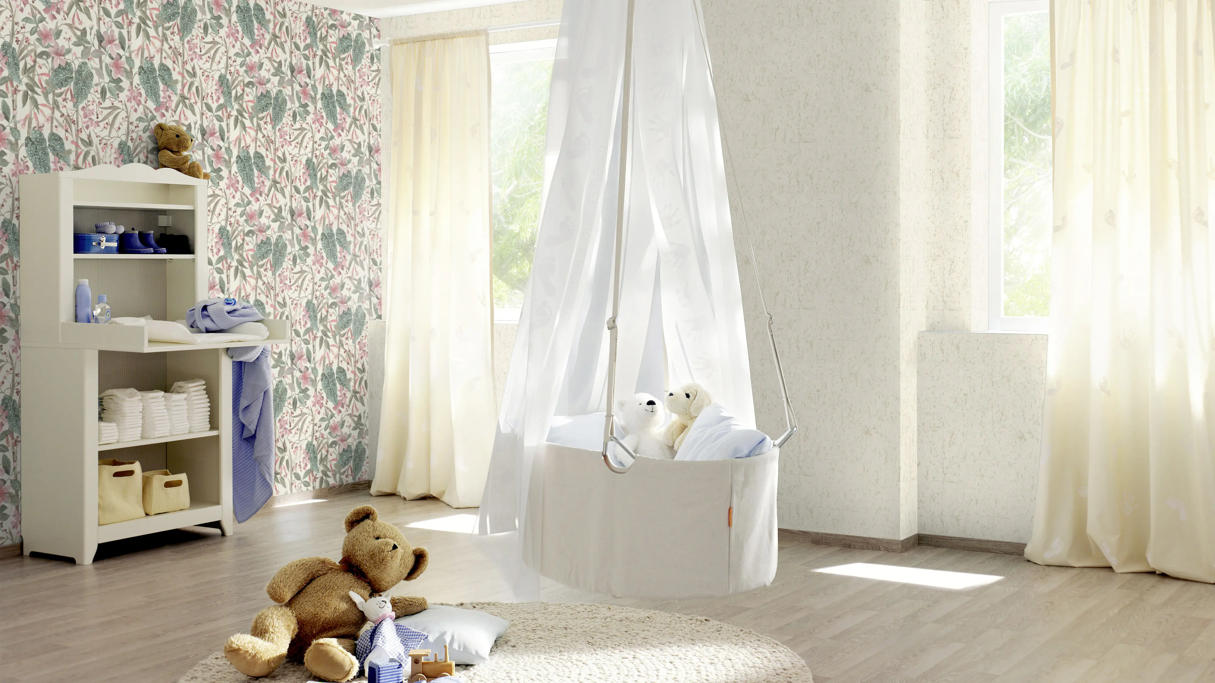 Rasch Vliestapete 538311 Weiß-Offwhite Muster & Motive 10,05 m x 0,53 m