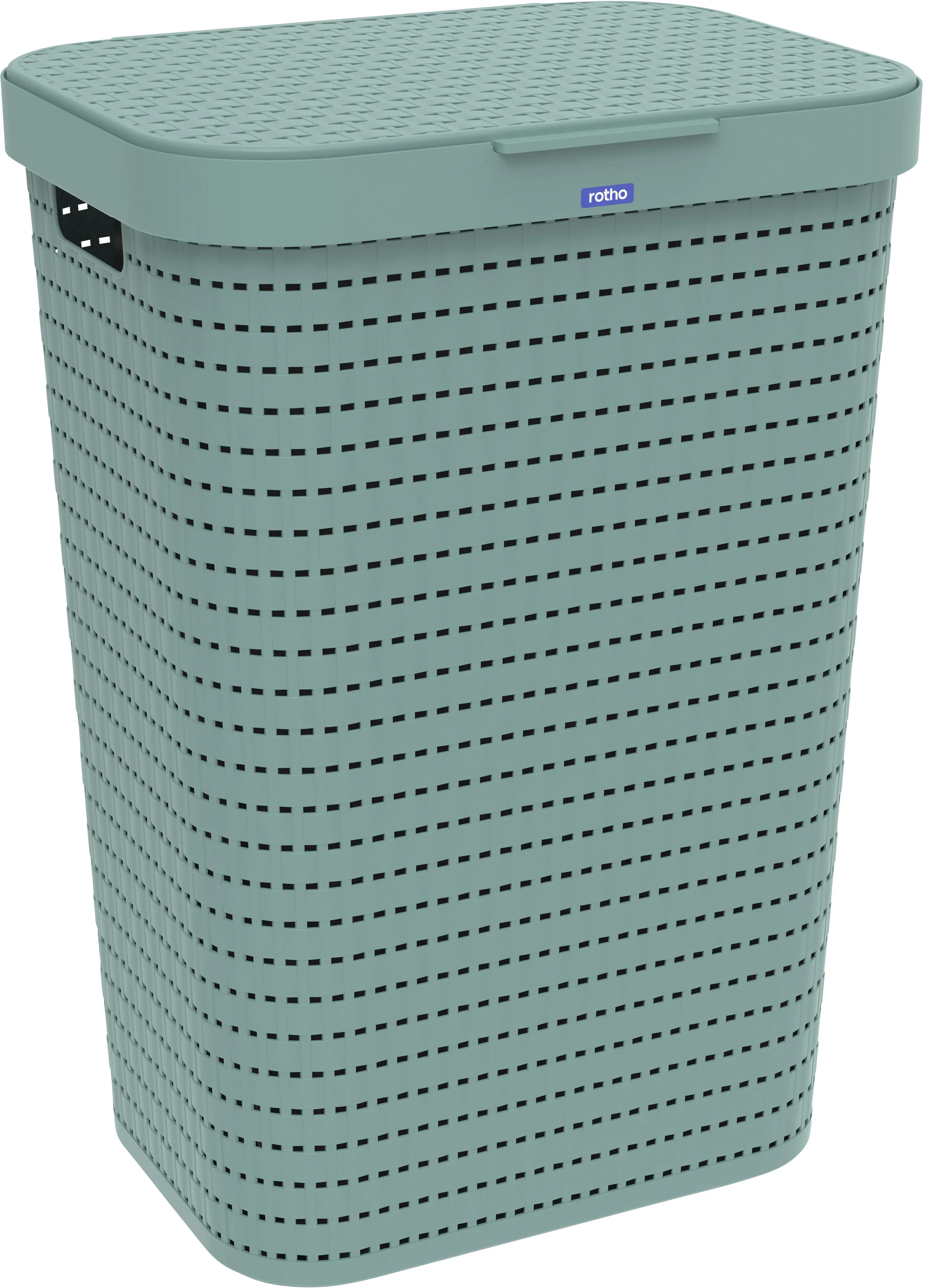 Rotho Wäschesammler Country, 55 l mistletoe grün