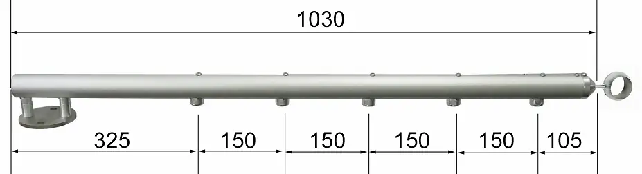 Treba B52 AluTec Geländerstab Aluminium eloxiert