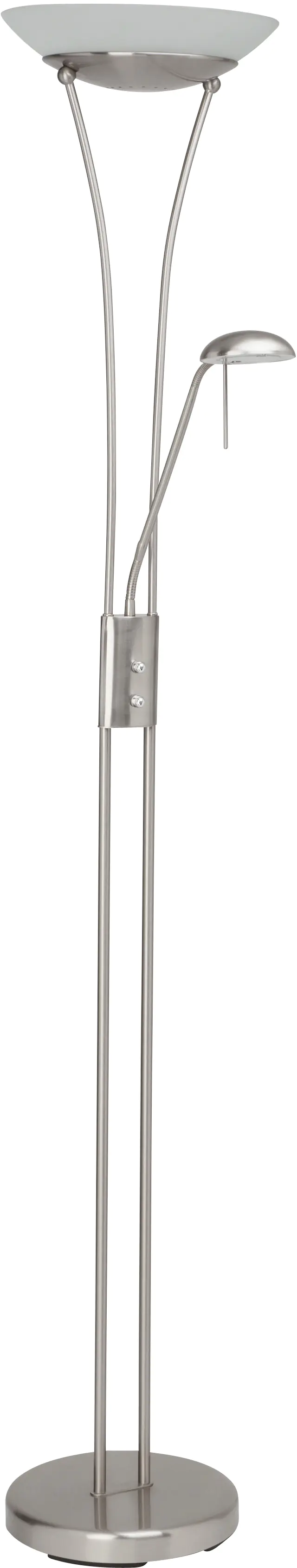 Brilliant LED Deckenfluter mit Lesearm 180 cm Finn weiß Brilliant LED Deckenfluter mit Lesearm 180 cm Finn weiß