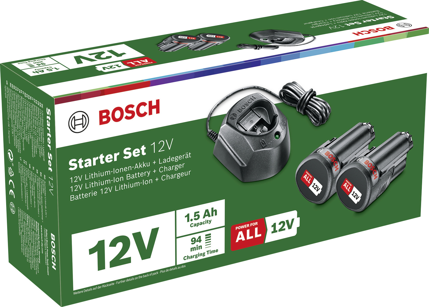 Bosch Starter-Set Akku 12 V, 1,5 Ah