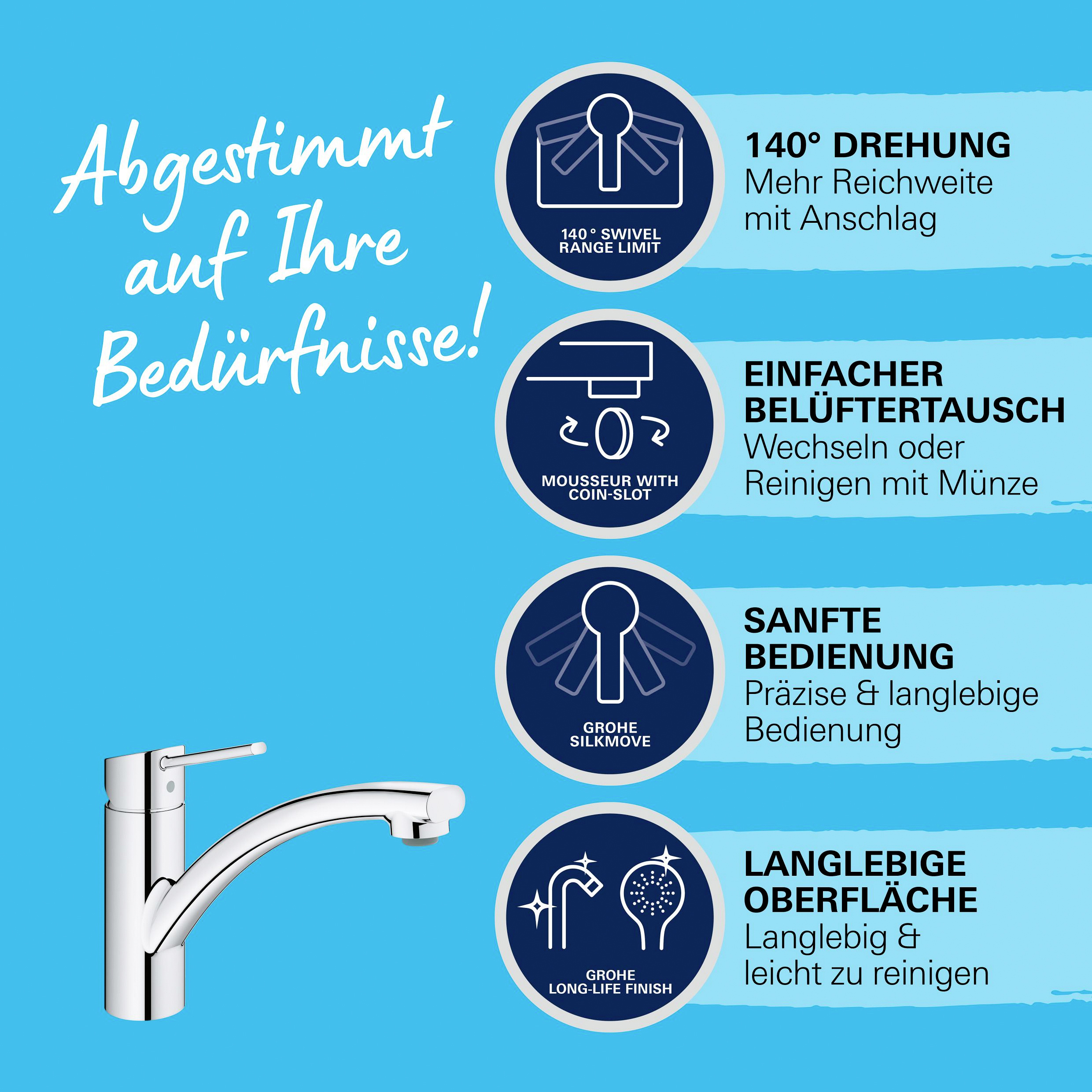Grohe Spültischarmatur Swift verchromt 