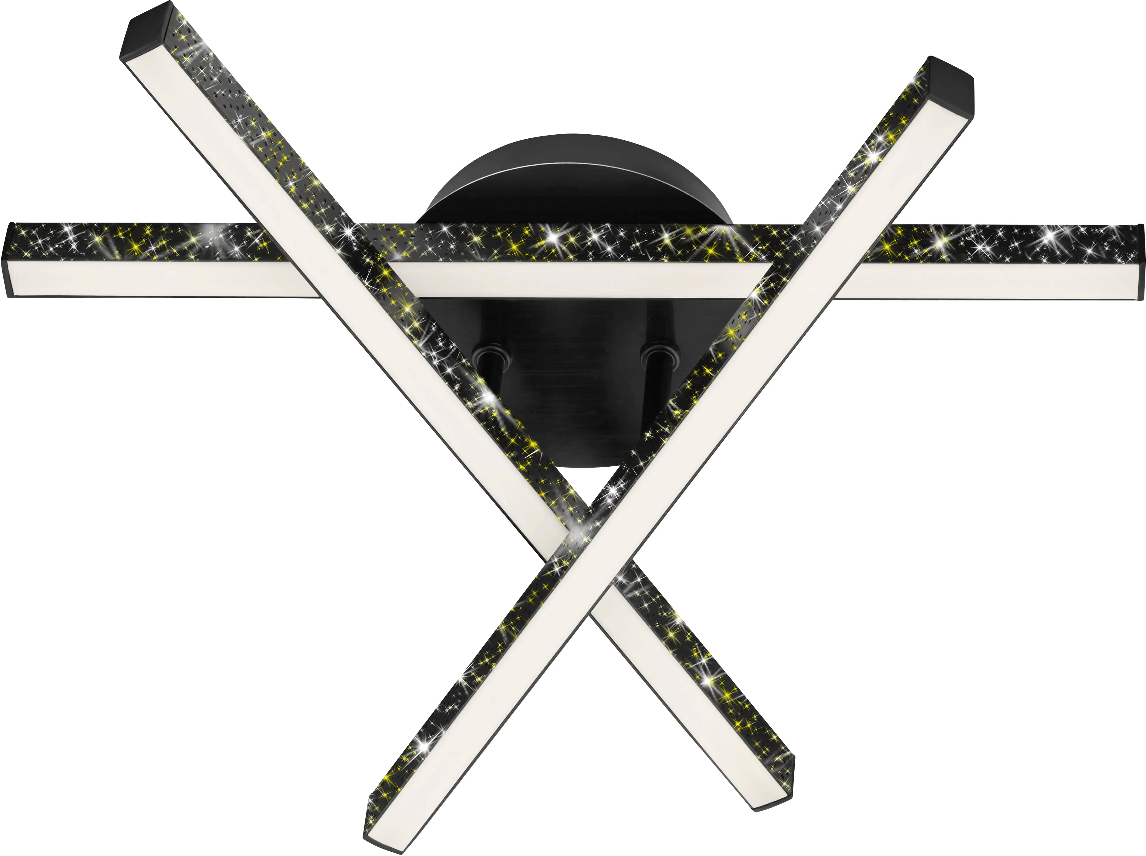 Briloner LED Deckenleuchte Rey 40 cm, schwarz, Glitzereffekt Briloner LED Deckenleuchte Rey 40 cm, schwarz, Glitzereffekt