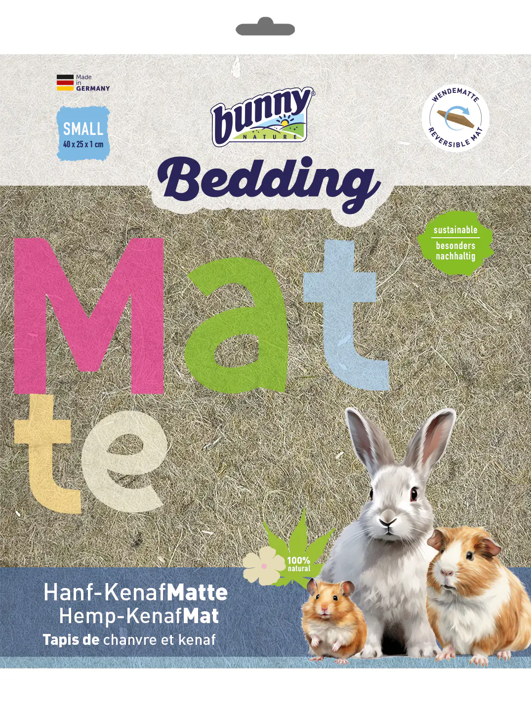 Bunny Nagereinstreu Hanf-Kenaf-Matte Small 40 x 25 cm Bunny Nagereinstreu Hanf-Kenaf-Matte Small 40 x 25 cm