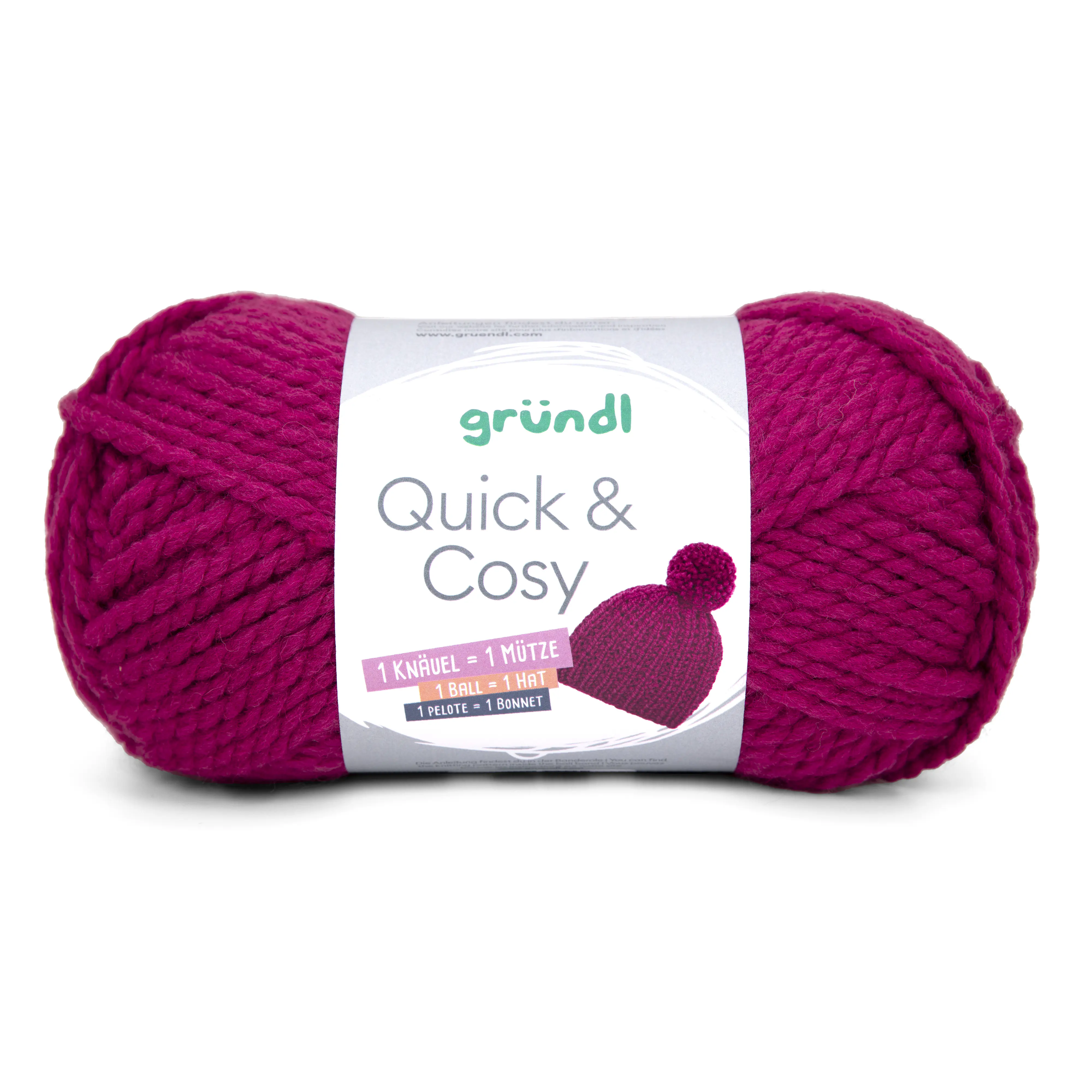 Gründl Wolle Quick and Cosy 150 g himbeerrot