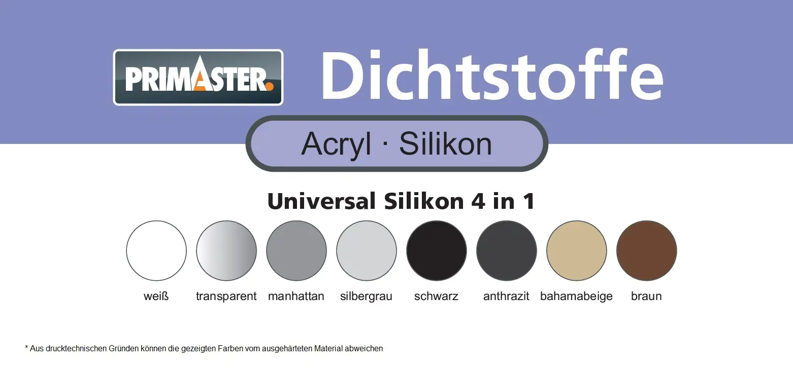 Primaster Universal Silikon 4 in1 silbergrau 300 ml Primaster Universal Silikon 4 in1 silbergrau 300 ml