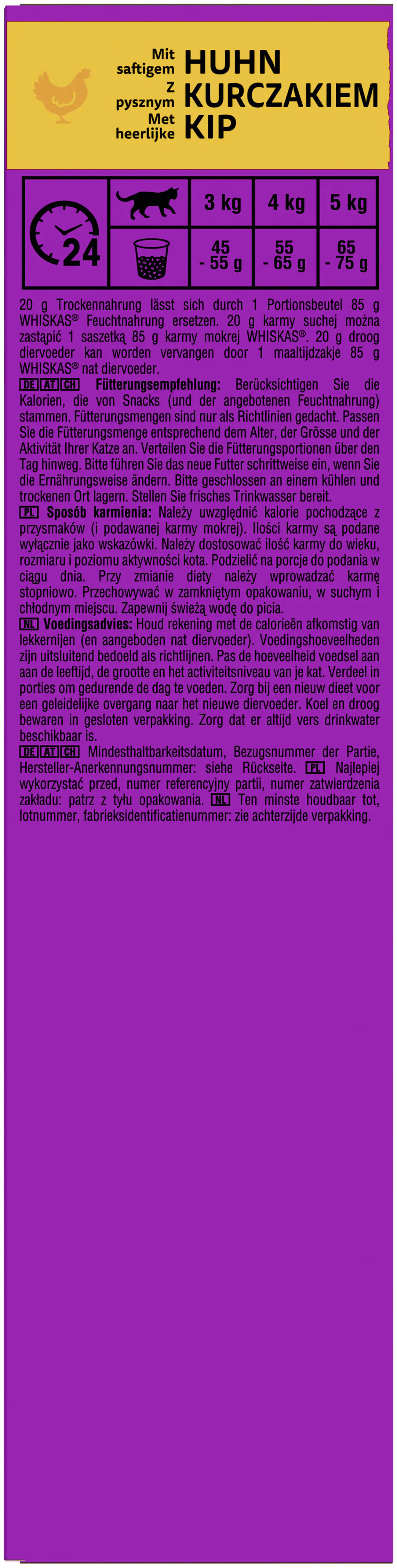 Whiskas Trockenfutter 7+ mit Huhn 800 g