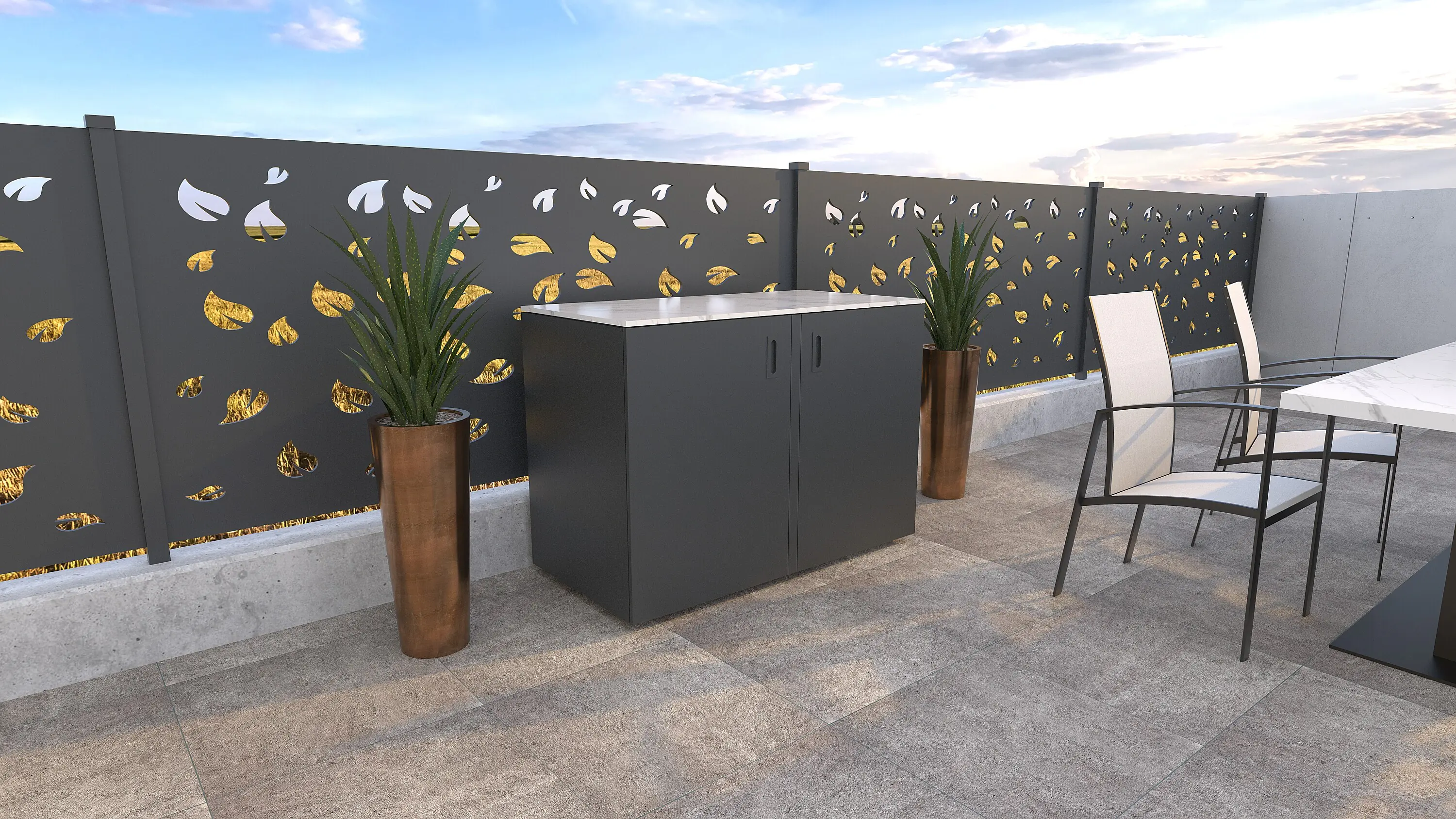 Bellano Living Eck Element für Outdoorküchen inkl. 2 Türen anthrazit Bellano Living Eck Element für Outdoorküchen inkl. 2 Türen anthrazit