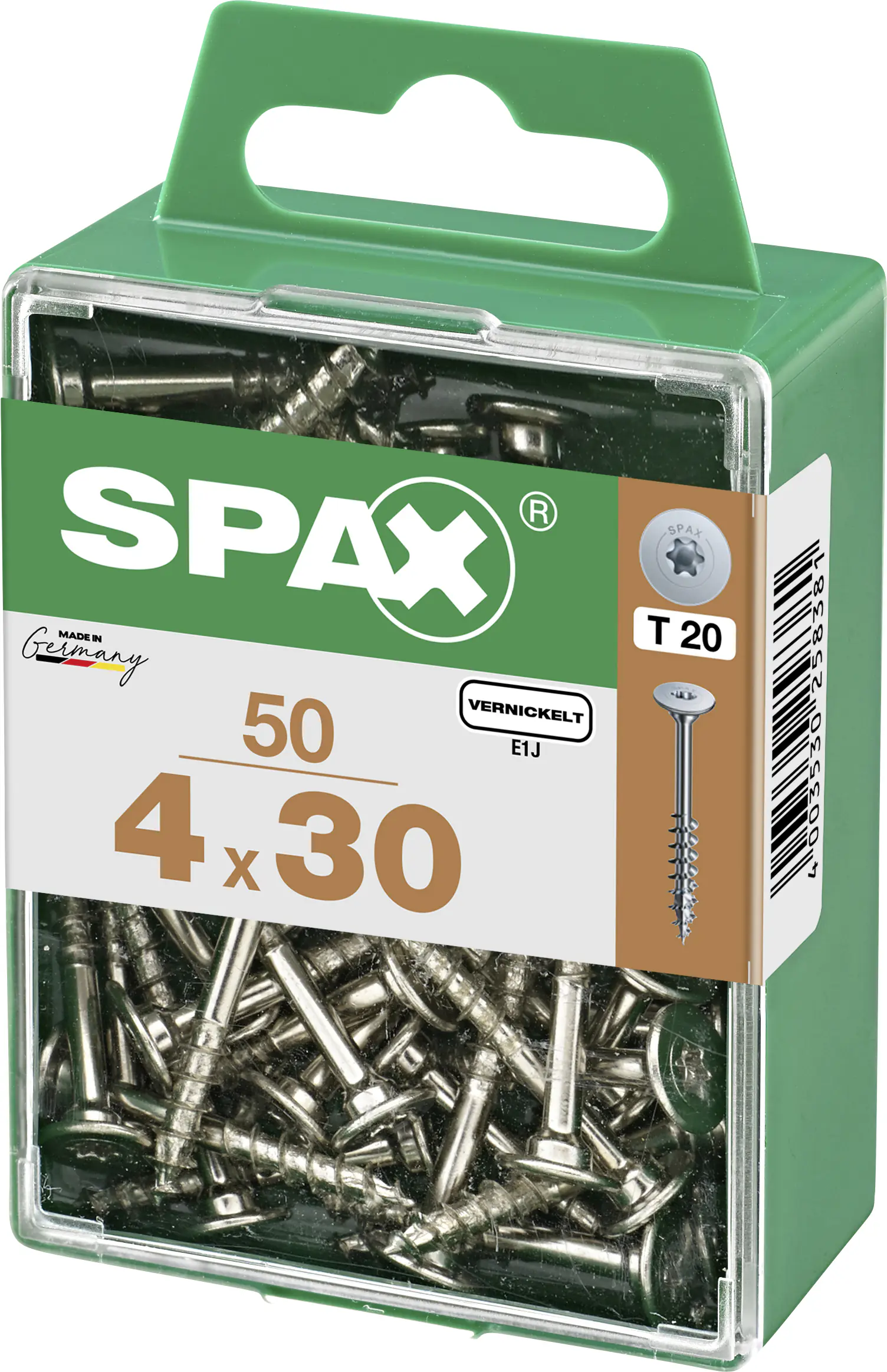 Spax Möbelbauschrauben 4.0 x 30 mm TX 20 - 50 Stk.