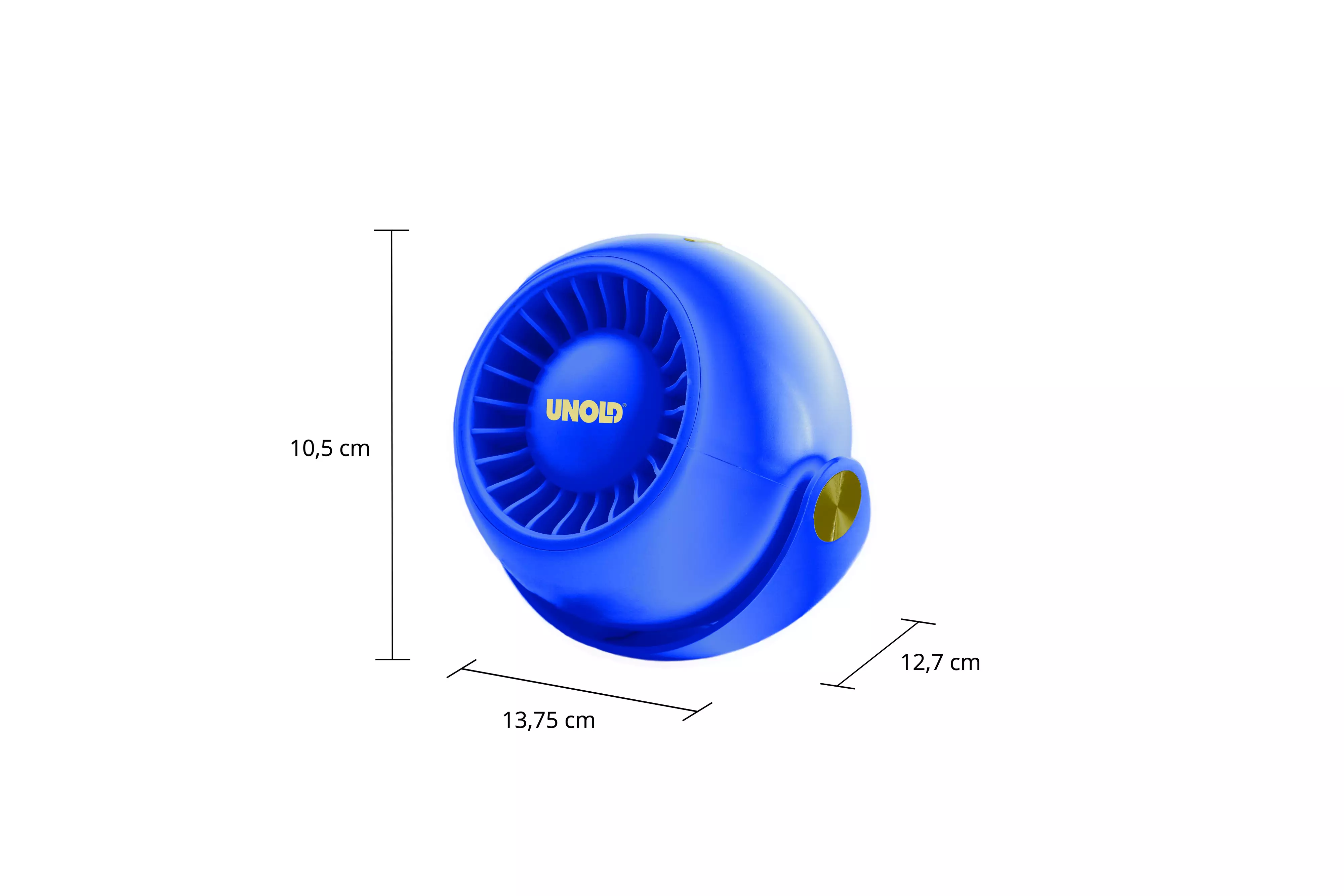 Unold Akku-Ventilator Breezy Bowl Ø 9 cm 6 W 3 Stufen blau