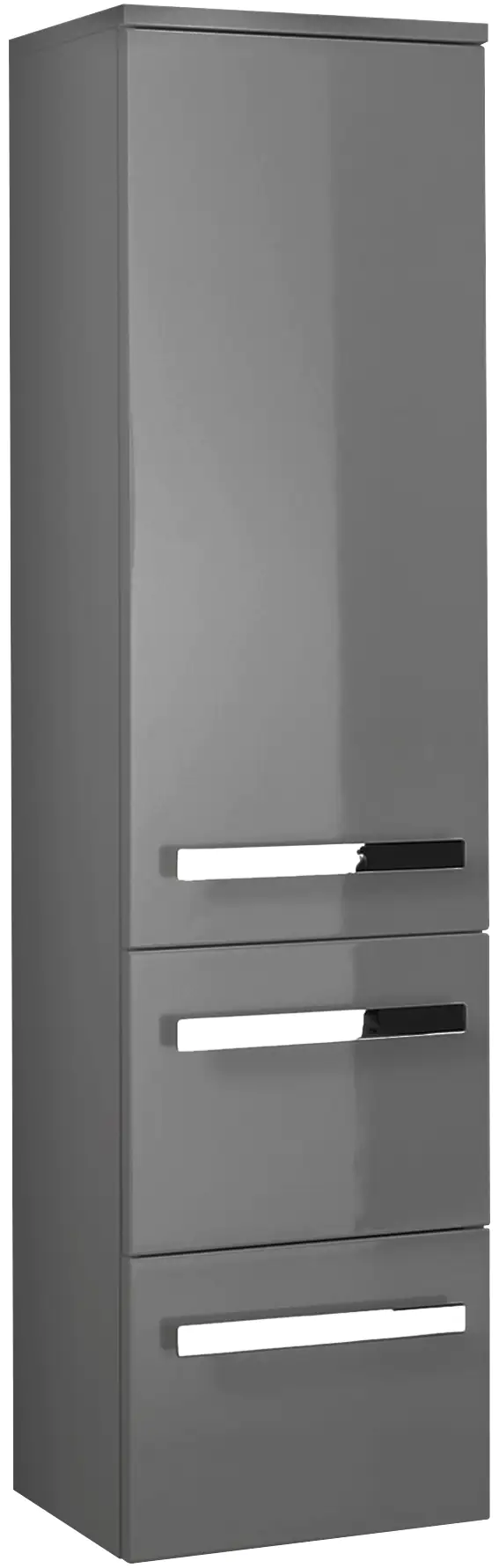 Pelipal Midischrank Fokus 4005 Lack steingrau Hochglanz, Breite 30 cm