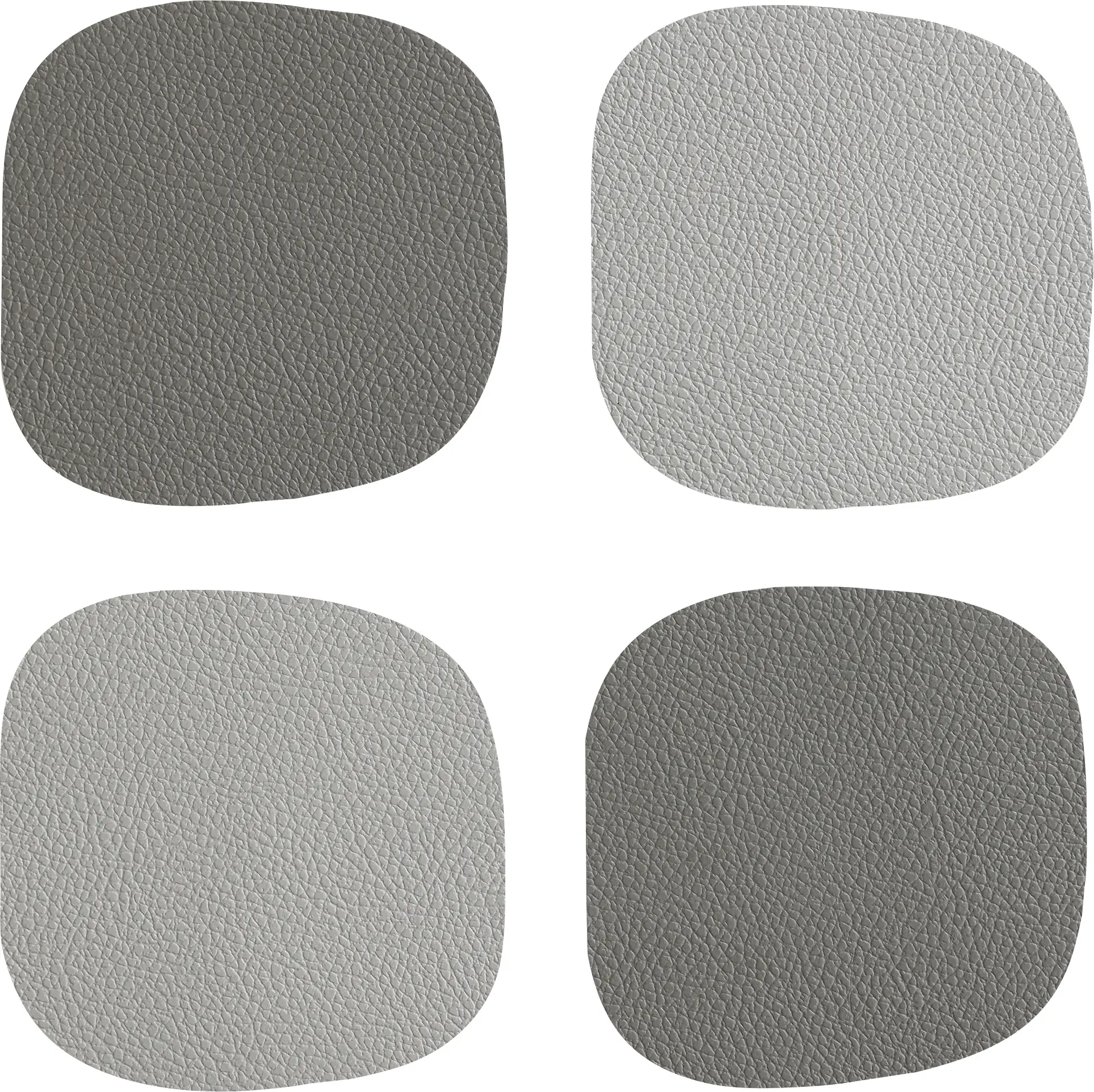 Vinanivao Untersetzer 10 x 10 cm hellgrau/dunkelgrau 4er-Set