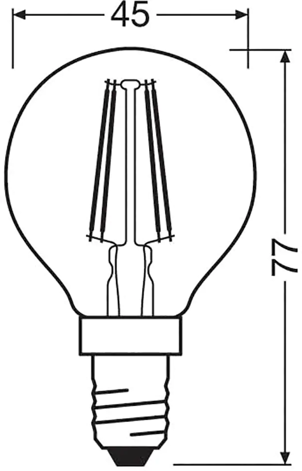 Osram LED Leuchtmittel Retrofit CLP 40 E14 4W warmweiß, klar Osram LED Leuchtmittel Retrofit CLP 40 E14 4W warmweiß, klar