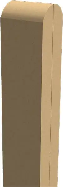 Plus Leimholzpfosten 238 cm 90 x 90 mm druckimprägniert Kopf gerundet