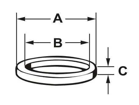 HD-Dichtung für Überwurfmutter 19,05 mm (3/4"), Maß: 19,05 mm (3/4")