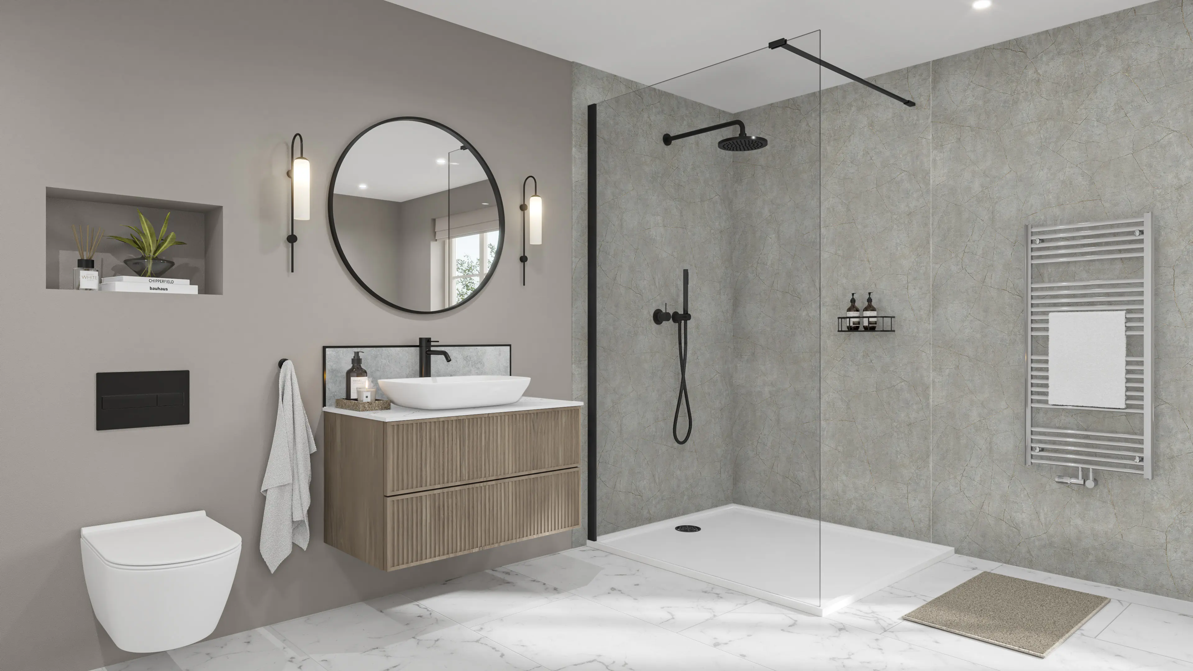 Wetwall Elite Wandpaneel  Gold Stone 60 x 242 cm mit Nut & Feder