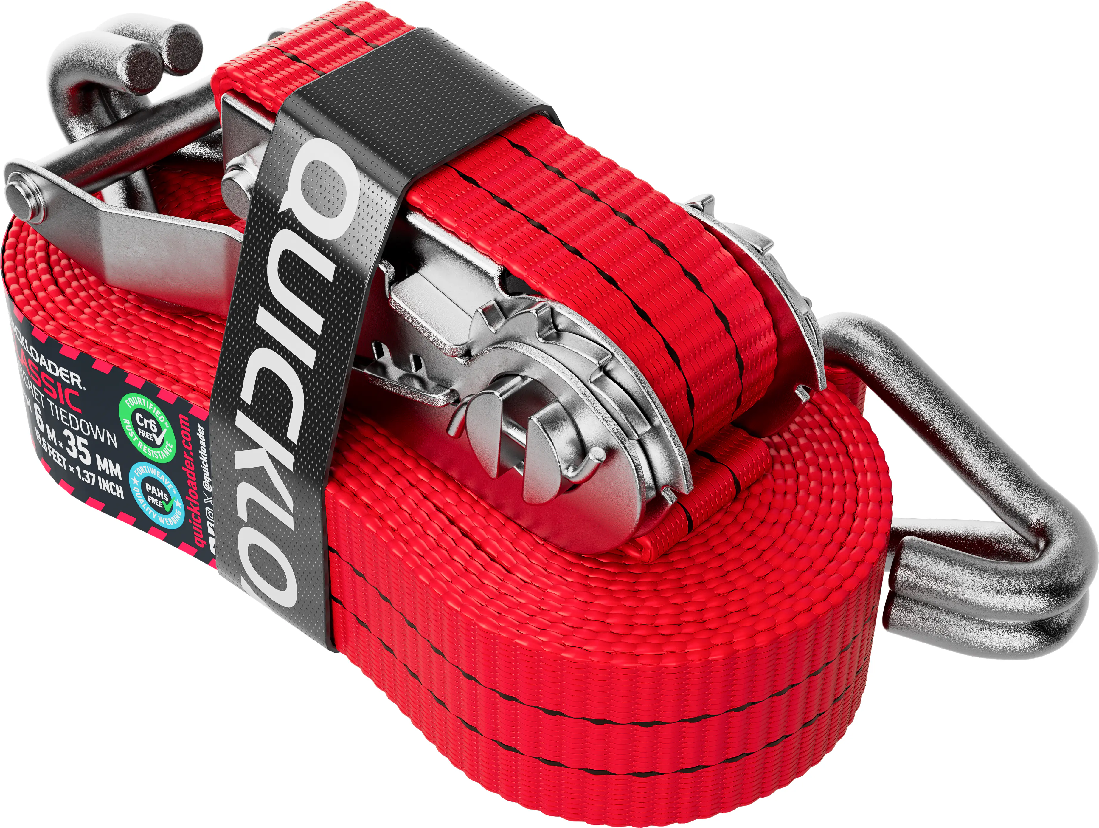 QUICKLOADER® Spanngurt 35 mm x 6 m 1 Stück rot 