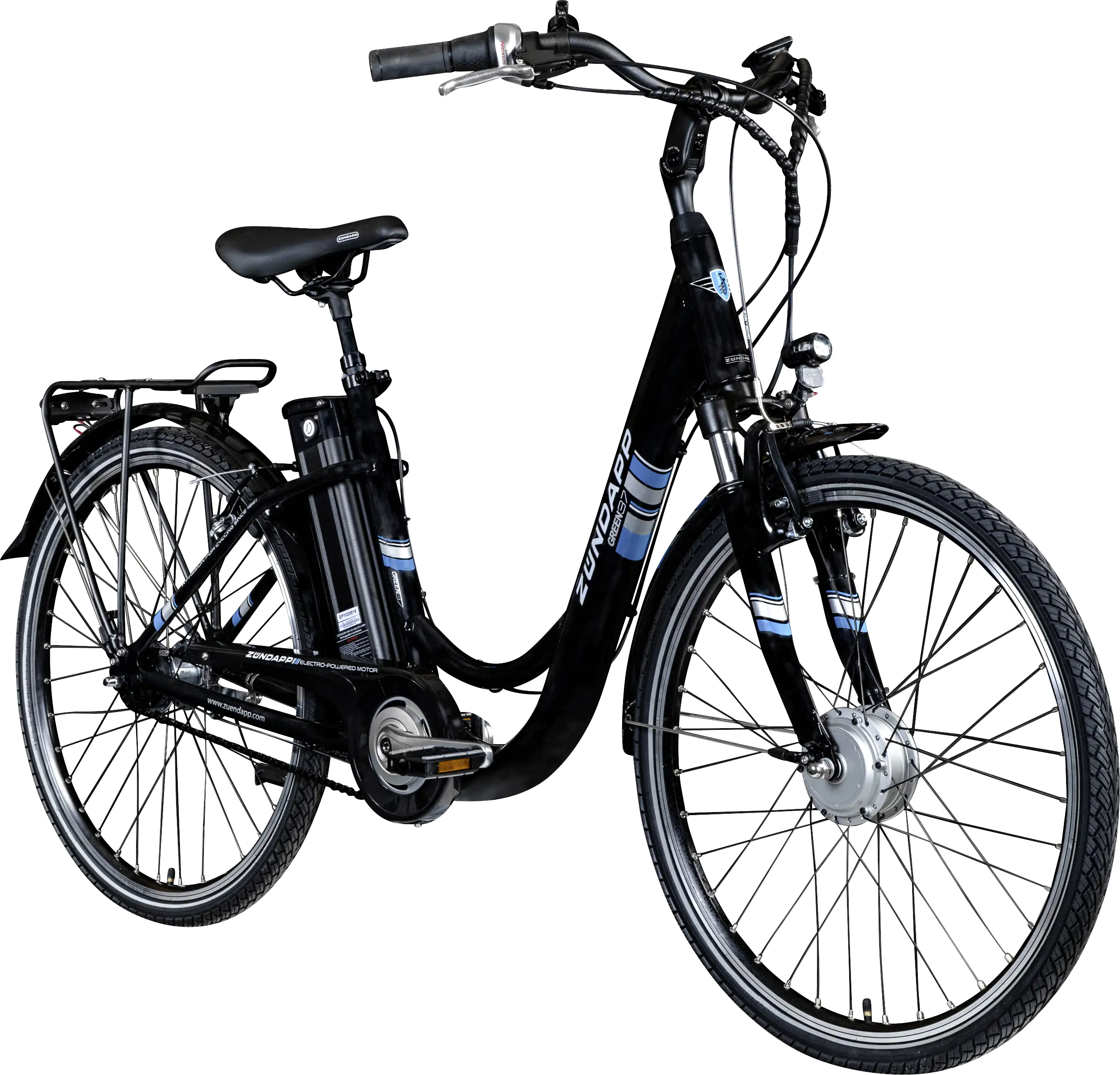 Zündapp E-Bike City Green 3.7 26 Zoll 7-Gang 374 Wh schwarz blau