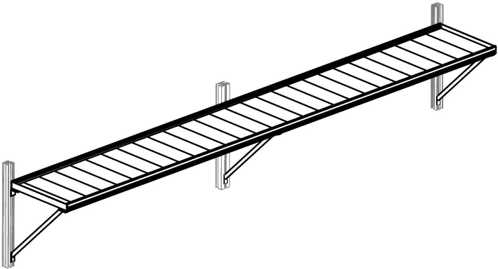 KGT Hängebord Rhodo IV 26 cm tief, pressblank