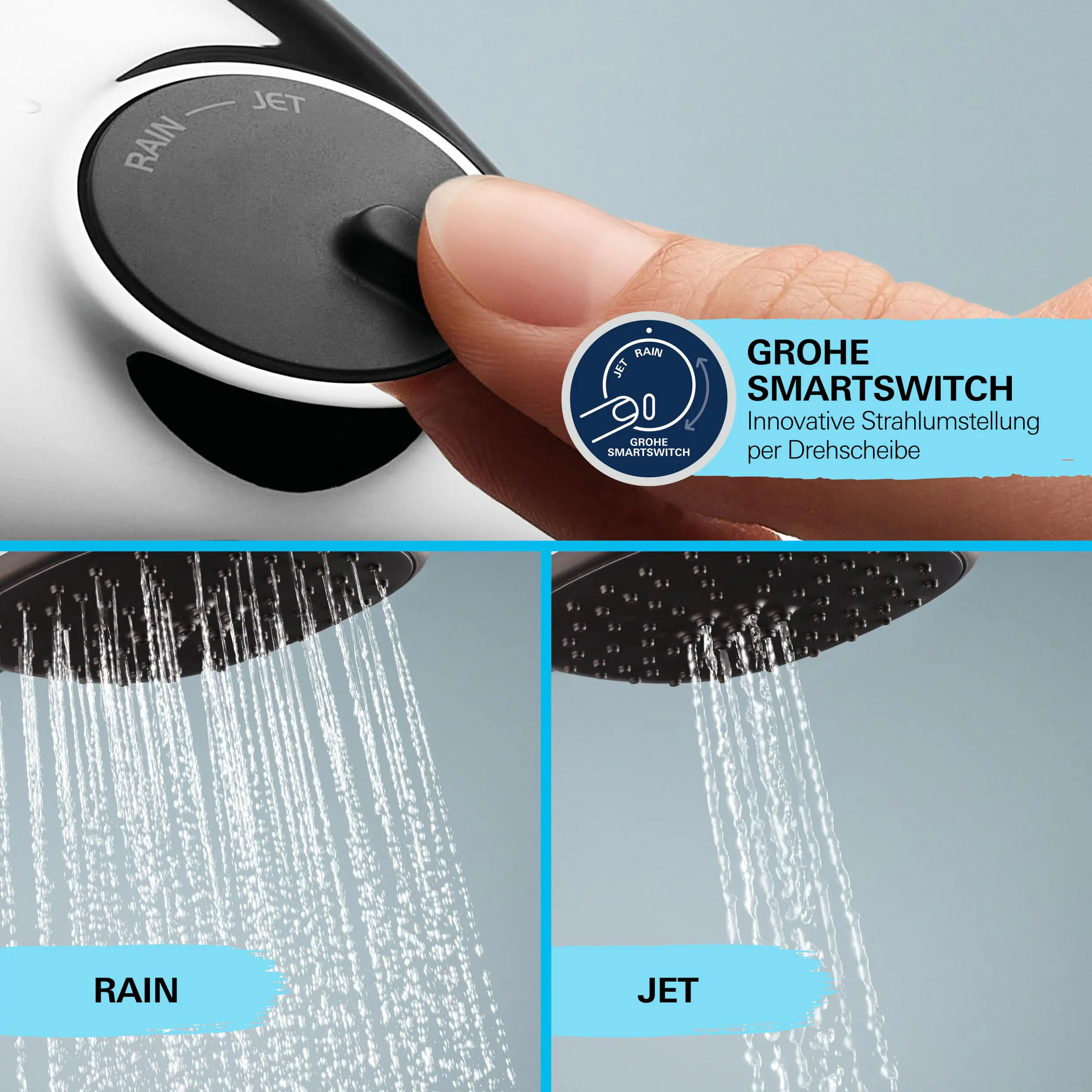 Grohe Kopfbrausesystem Vitalio Start 250 mit Thermostat chrom 113 x 40 cm