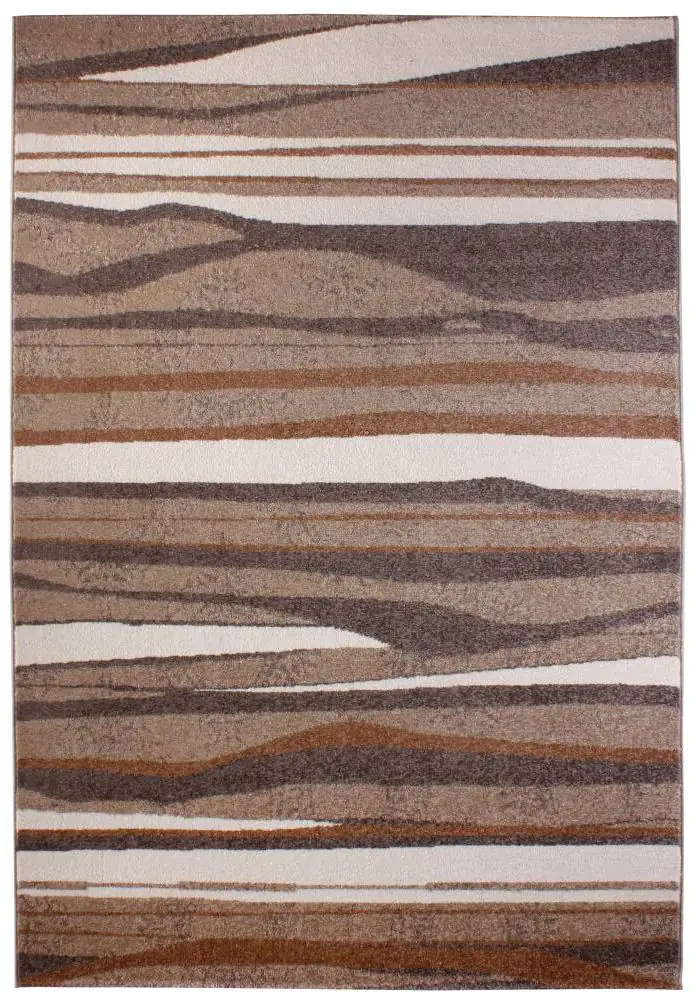 Andiamo Teppich Chelles braun-gestreift, 60 x 110 cm