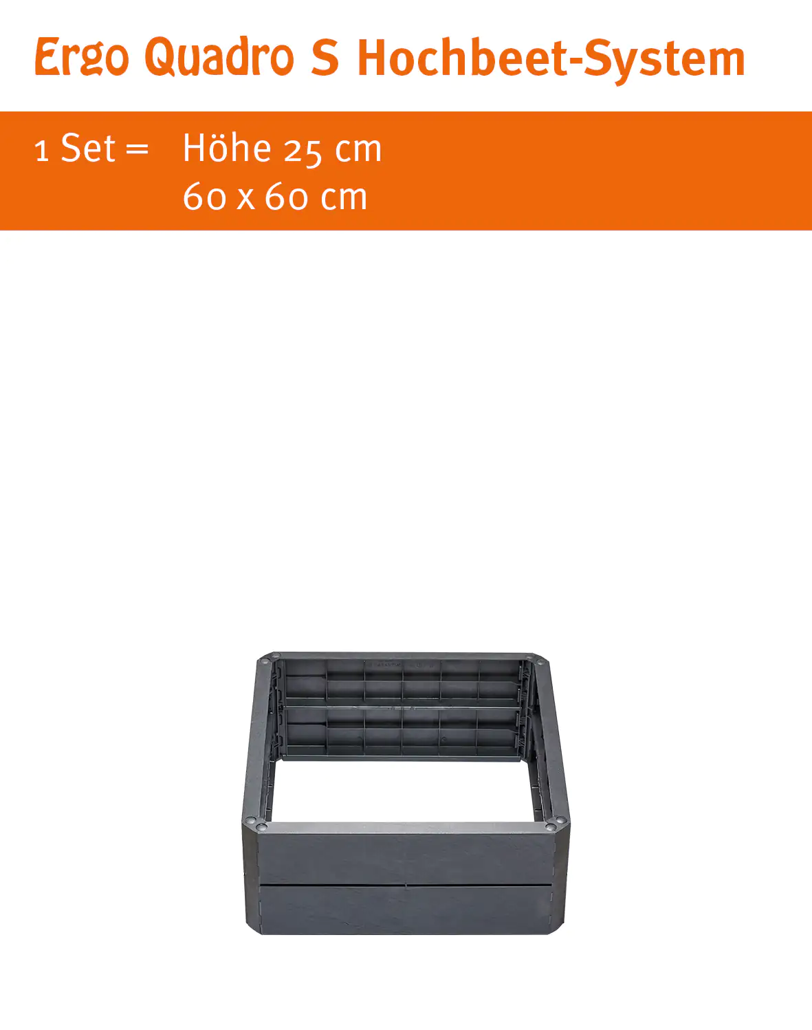 4023122262800 Garantia Hochbeet Ergo Quadro S 60 x 60 x 25 cm (L x B x H)