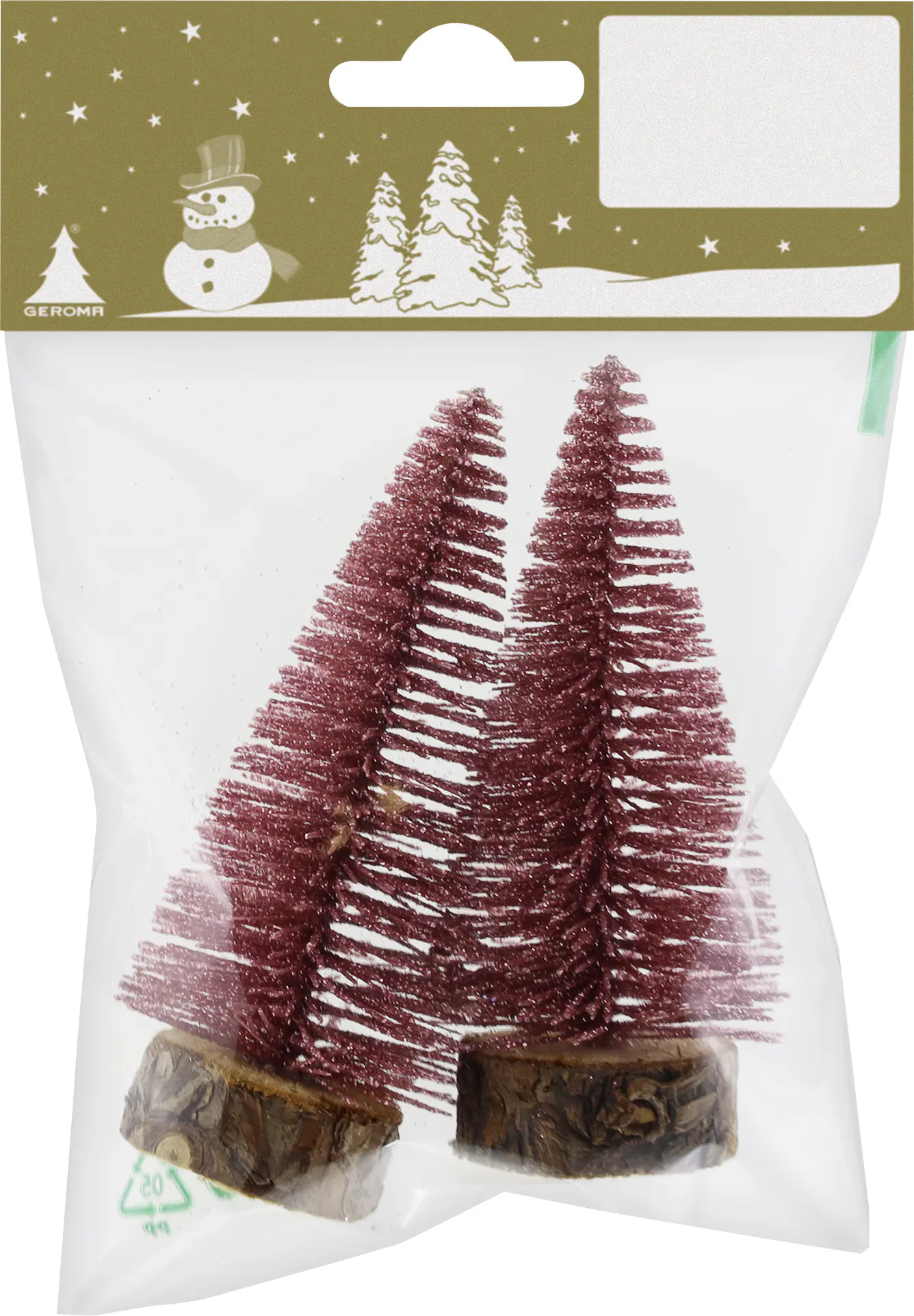 Dekobäume Kunststoff 10 cm rosa 2 Stück