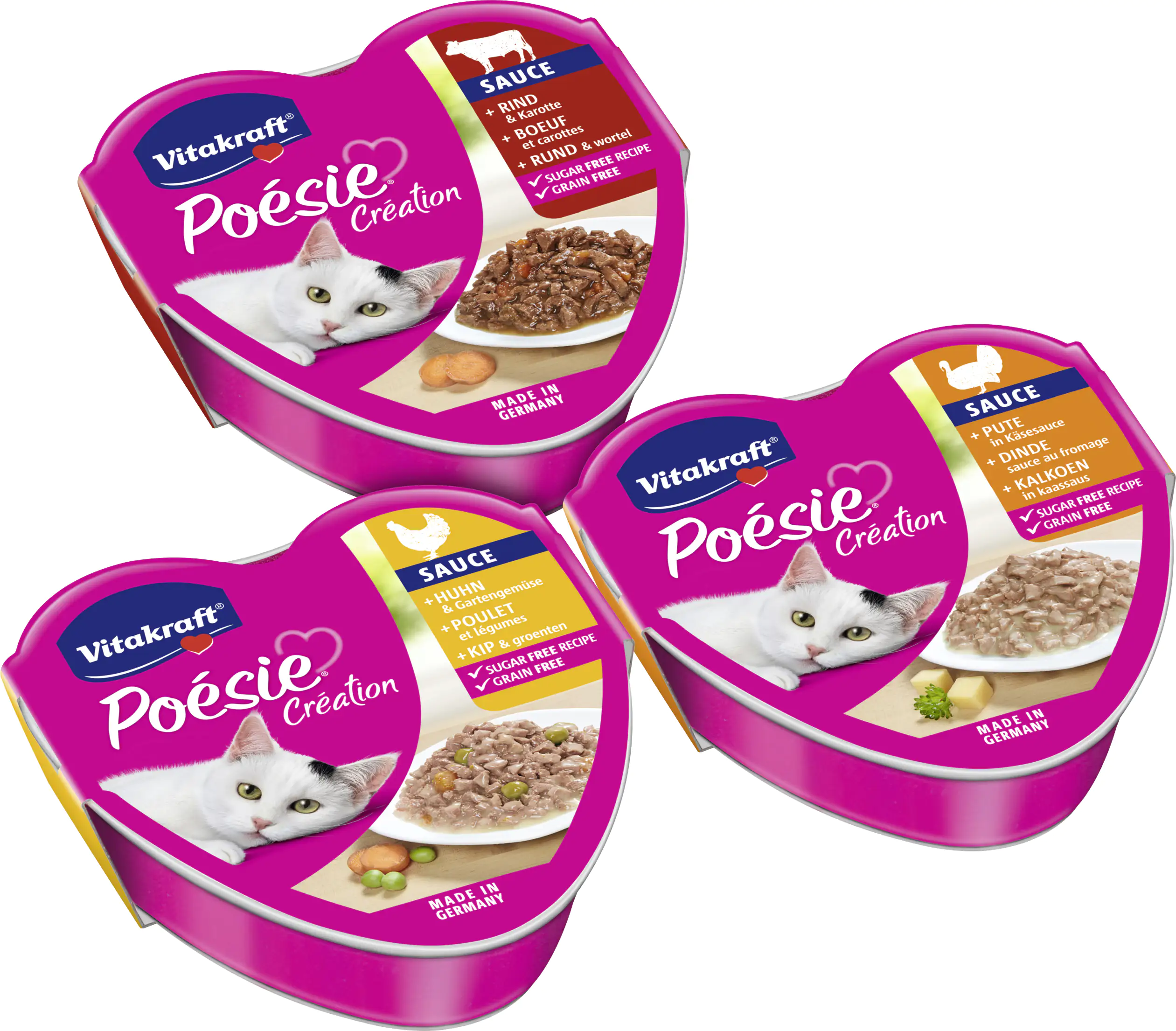 Vitakraft Poésie Katzenfutter Création Tender Selection in Sauce 6 x 85 g