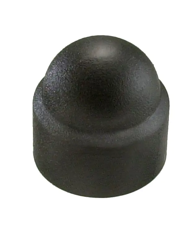 Abdeckkappen M12 für Sechskantschrauben schwarz rund - 8 Stk.