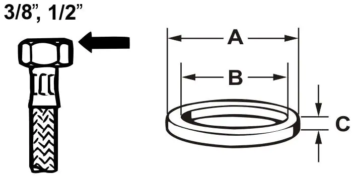 Cornat Ersatzdichtung für flexiblen Schlauch