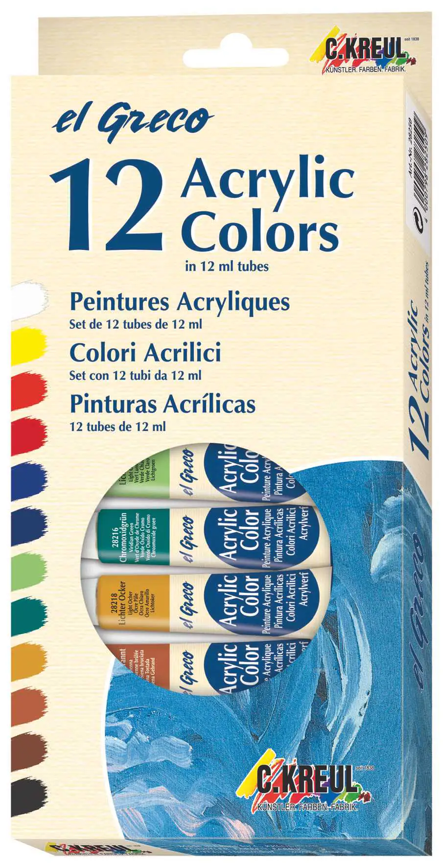 Kreul el Greco Acrylic Tuben Set 12 x 12 ml  Kreul el Greco Acrylic Tuben Set 12 x 12 ml