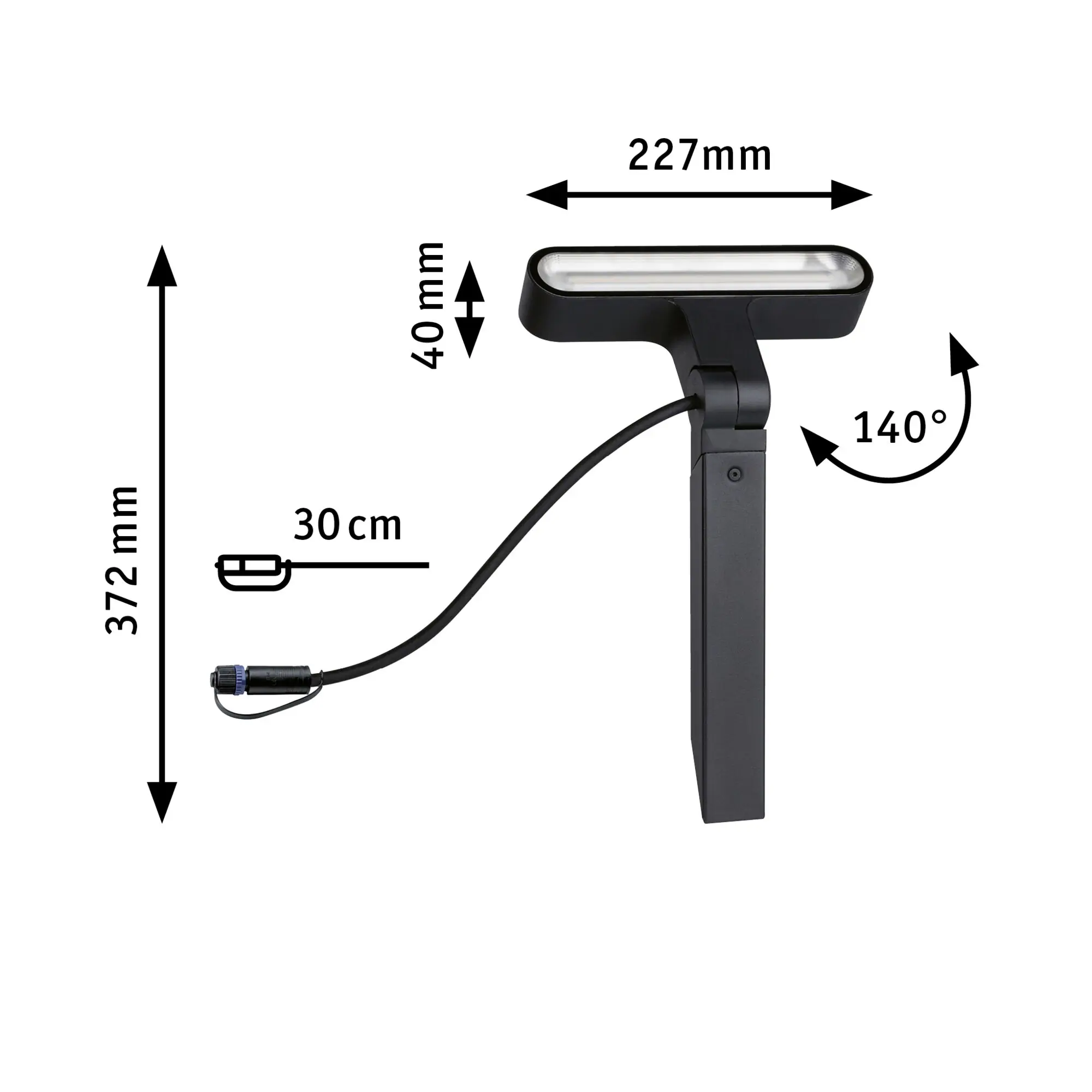 Paulmann Plug & Shine Spot Ito Outdoor, anthrazit, dimmbar, warmweiß