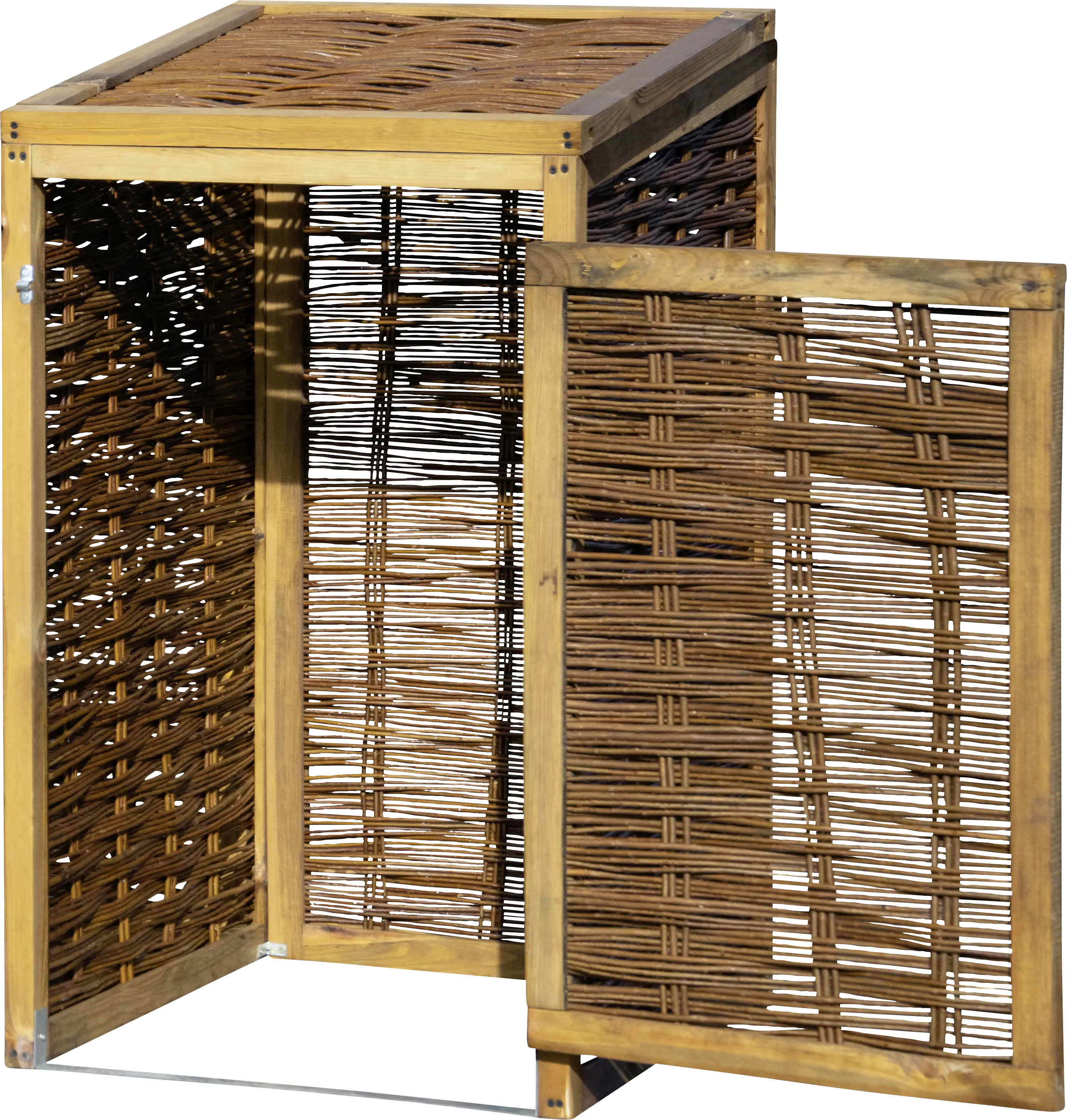 Dobar Mülltonnenbox Weide ungeschält 60 x 80 x 115cm Dobar Mülltonnenbox Weide ungeschält 60 x 80 x 115cm