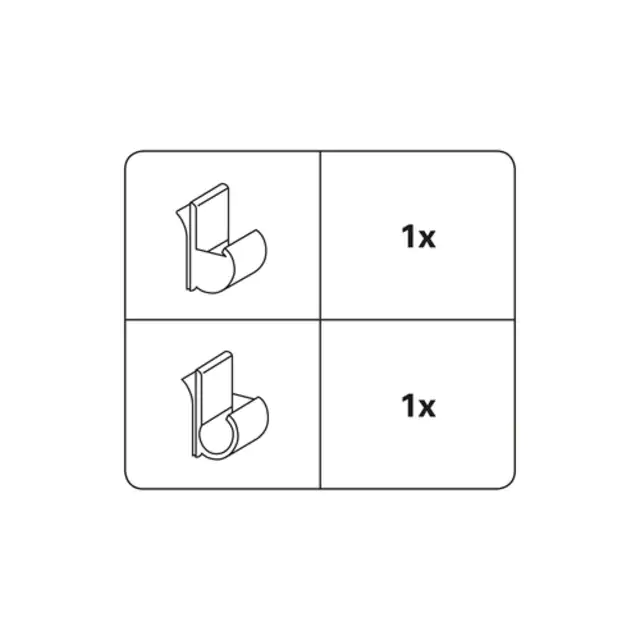 Gardina Klebehaken für Vitragestangen/Scheibenstangen