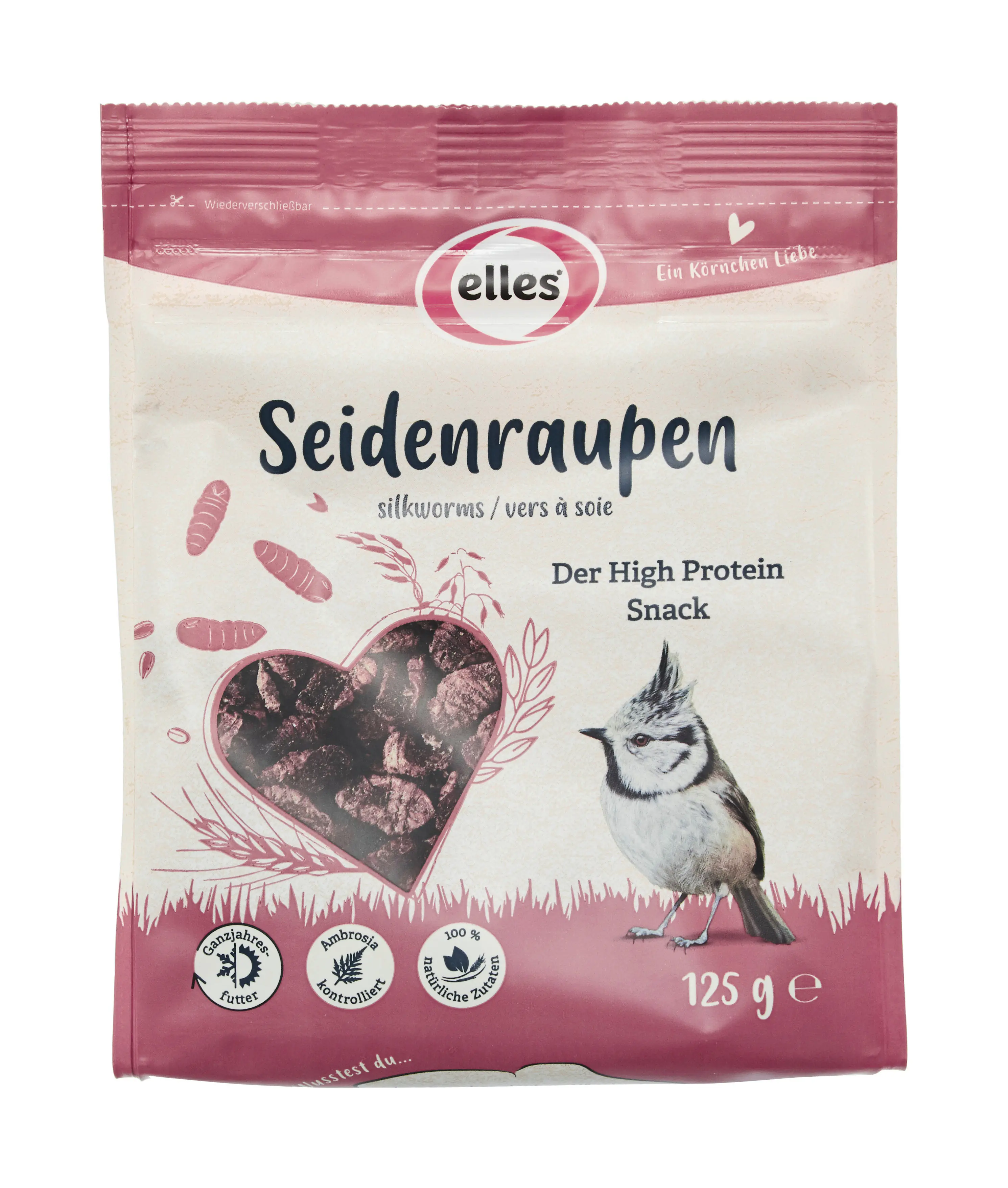 Elles Wildvogelfutter Seidenraupen 125 g