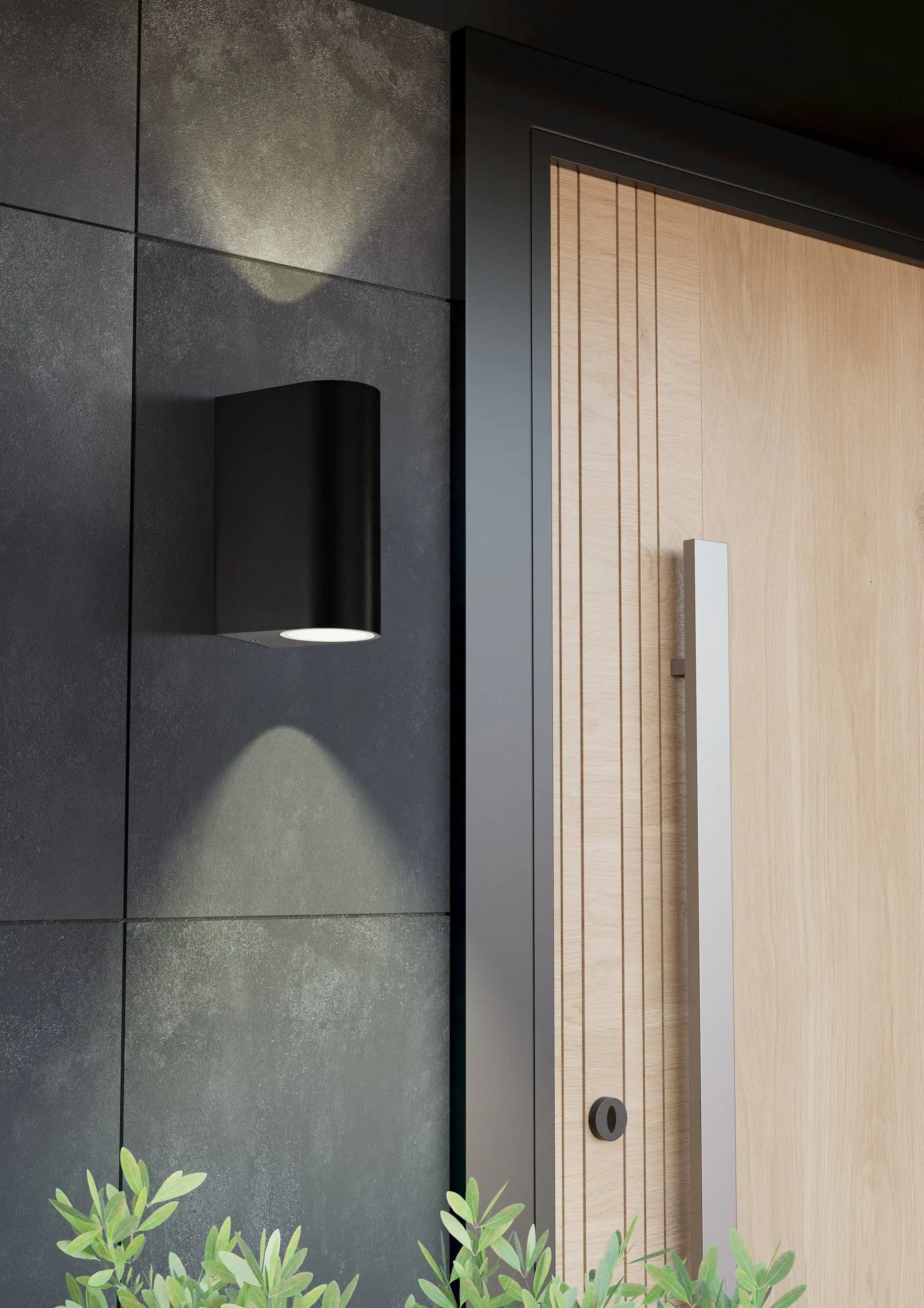 Eglo LED Außen-Wandleuchte Scogliera-E rund schwarz 14 x 7 x 9 cm GU10 Up- & Downlight