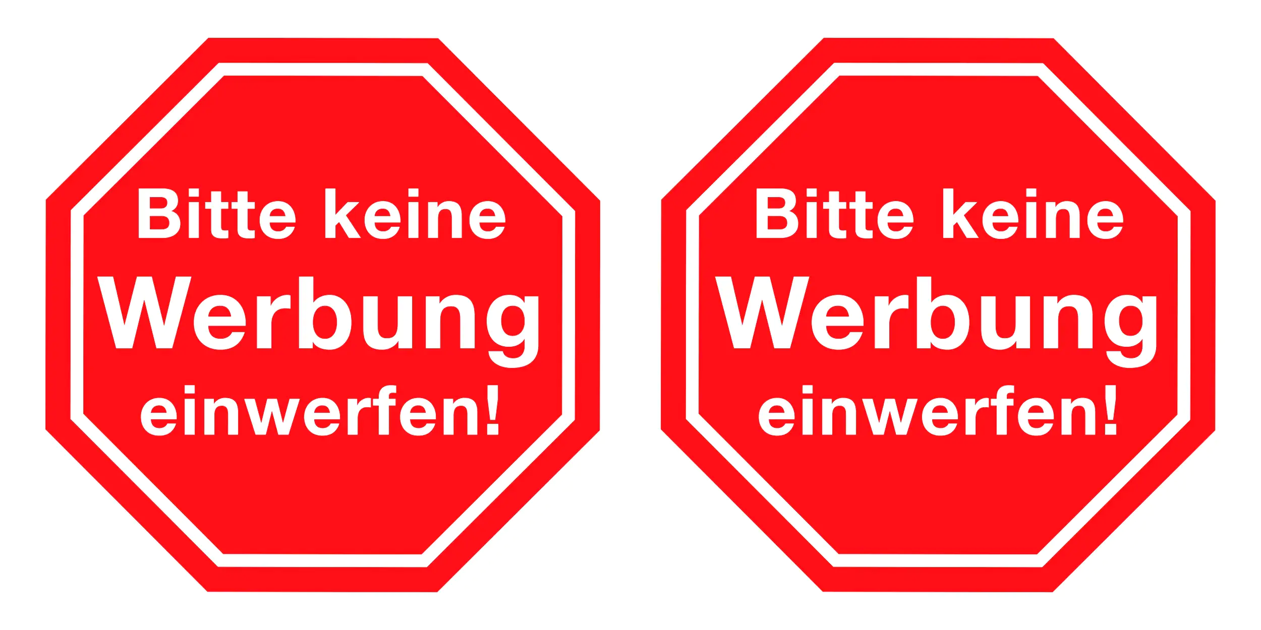 Hermann Schütz Aufkleber Bitte keine Werbung einwerfen 2er-Set je 45x45mm