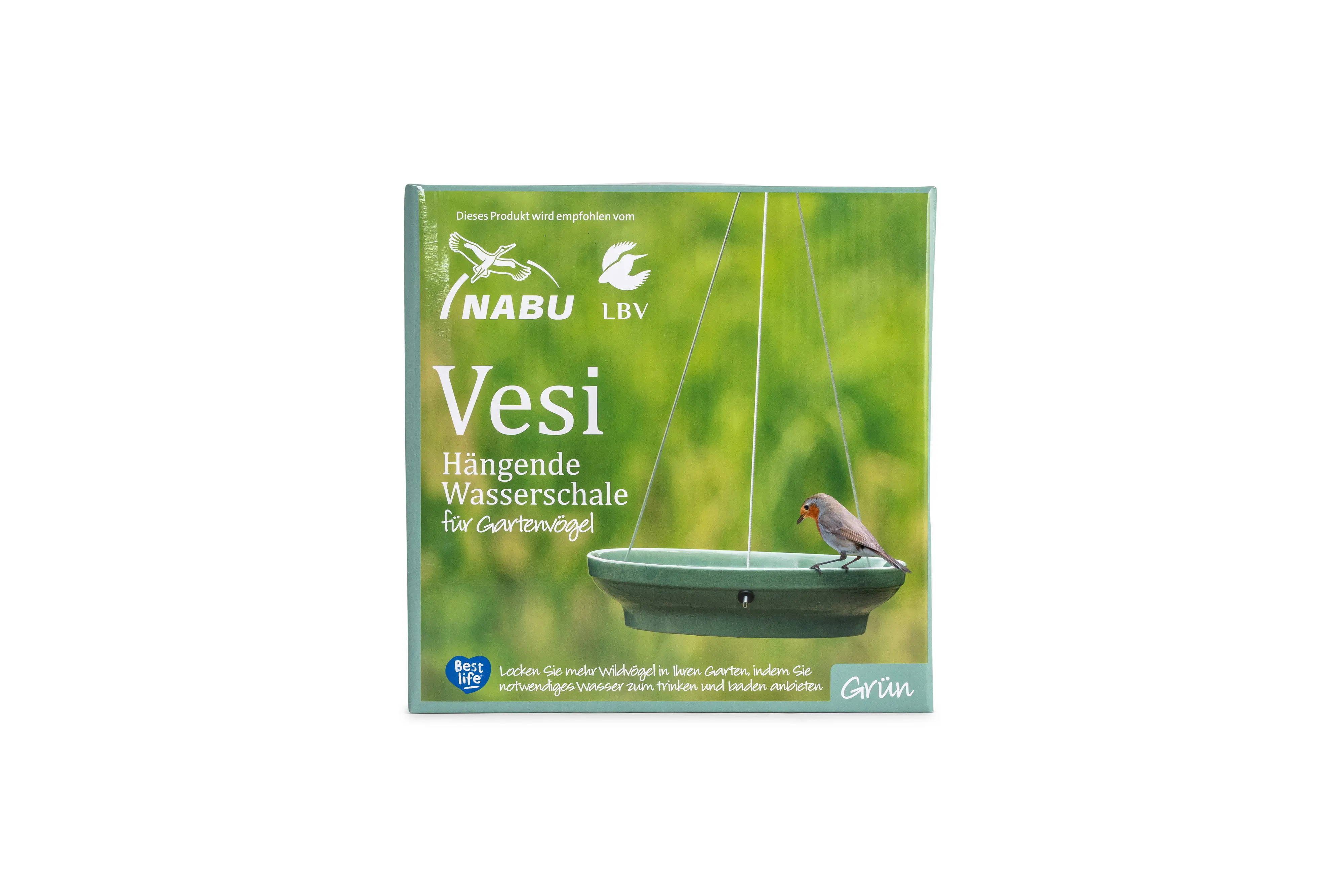 CJ Wildbird Wasserschale Vesi hängend grün für Wildvögel CJ Wildbird Wasserschale Vesi hängend grün für Wildvögel