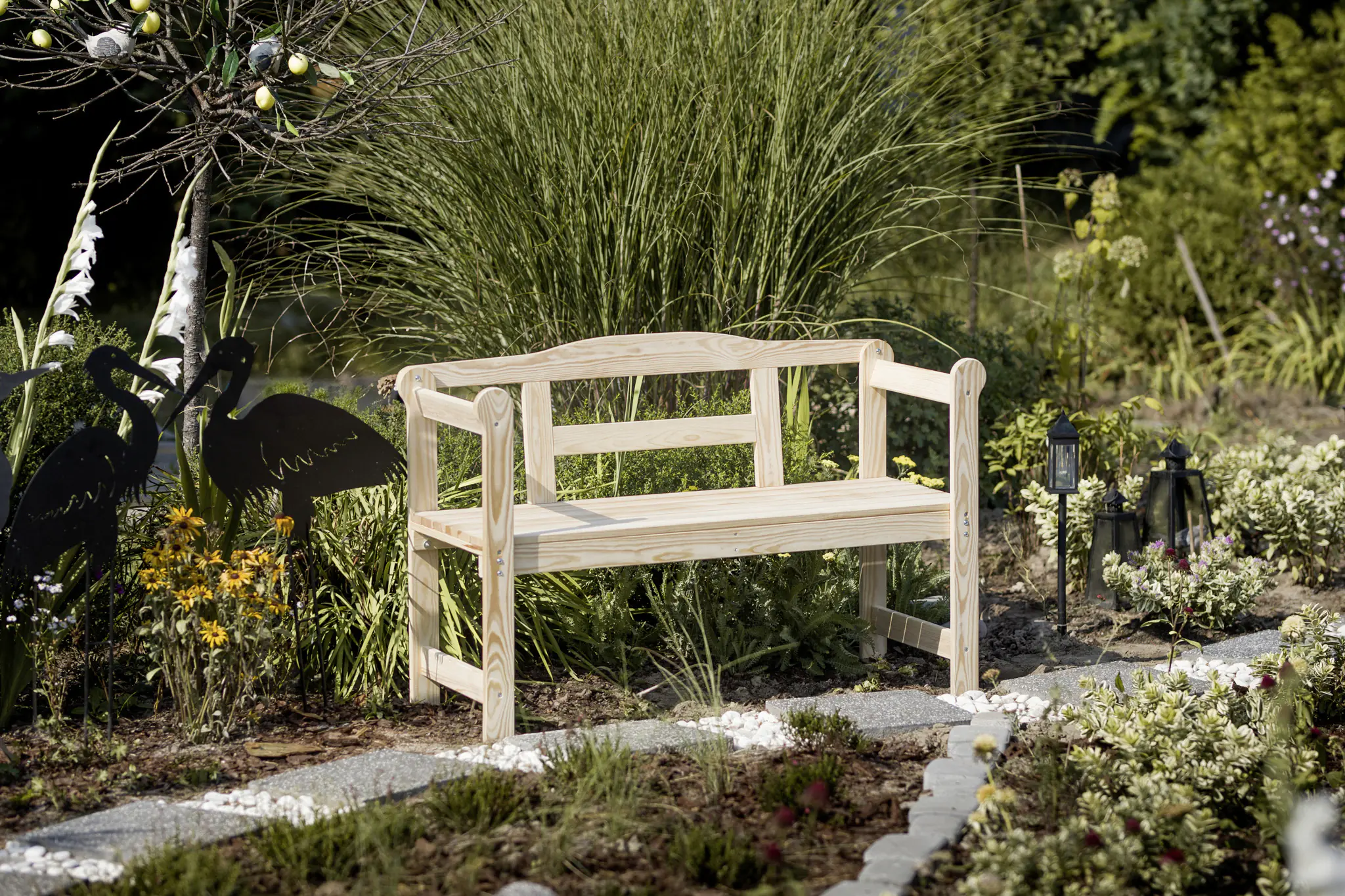 iWerk Holzbank Kiefer natur 118 x 43,6 x 73,5 cm